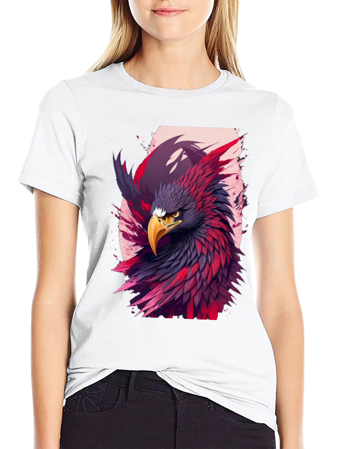 Black Eagle Graphic Black T-Shirt view 9
