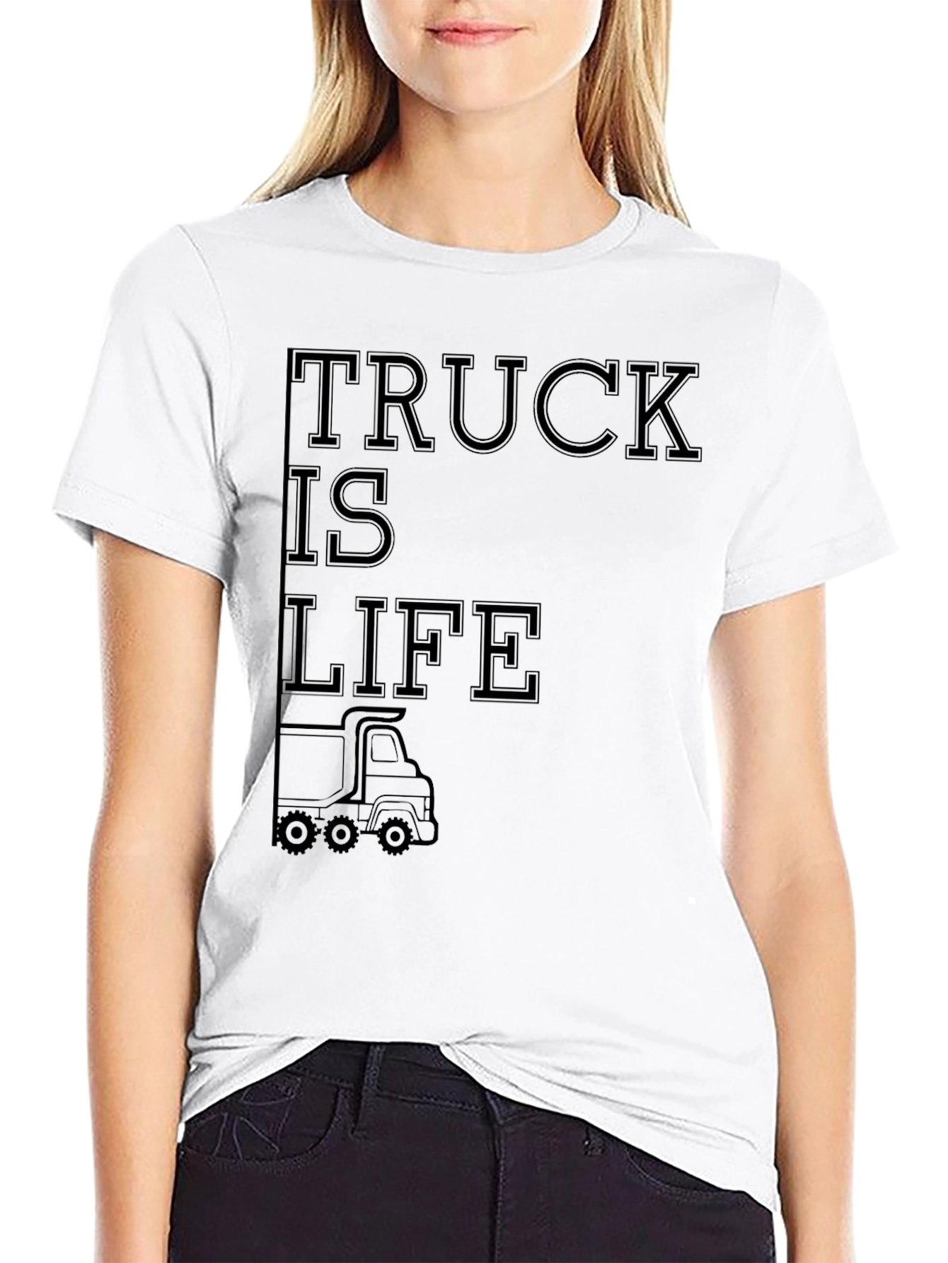 Black Truck is Life Graphic Tee - Black view 9