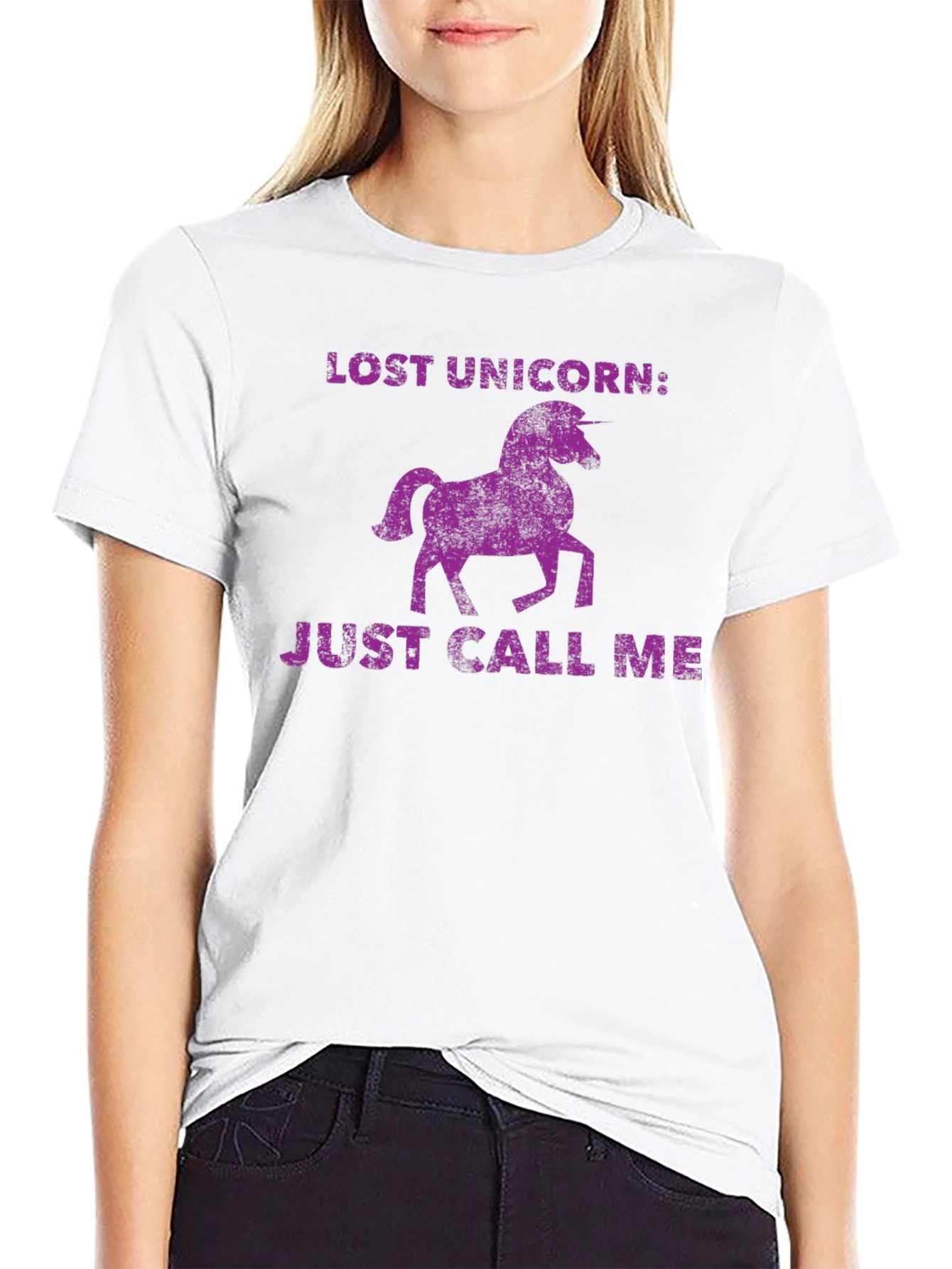 Black Lost Unicorn Graphic Tee - Just Call Me Funny T-Shirt view 9