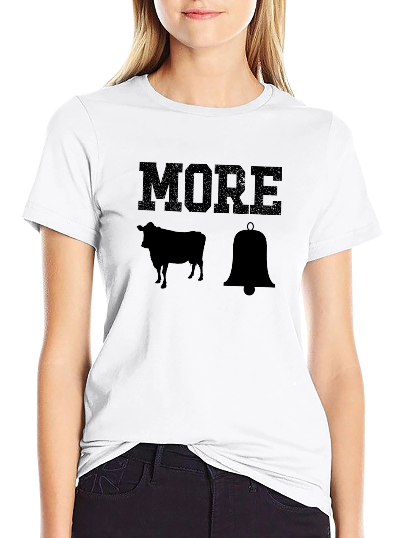 Black More Cowbell T-Shirt - Humorous Graphic Tee view 9