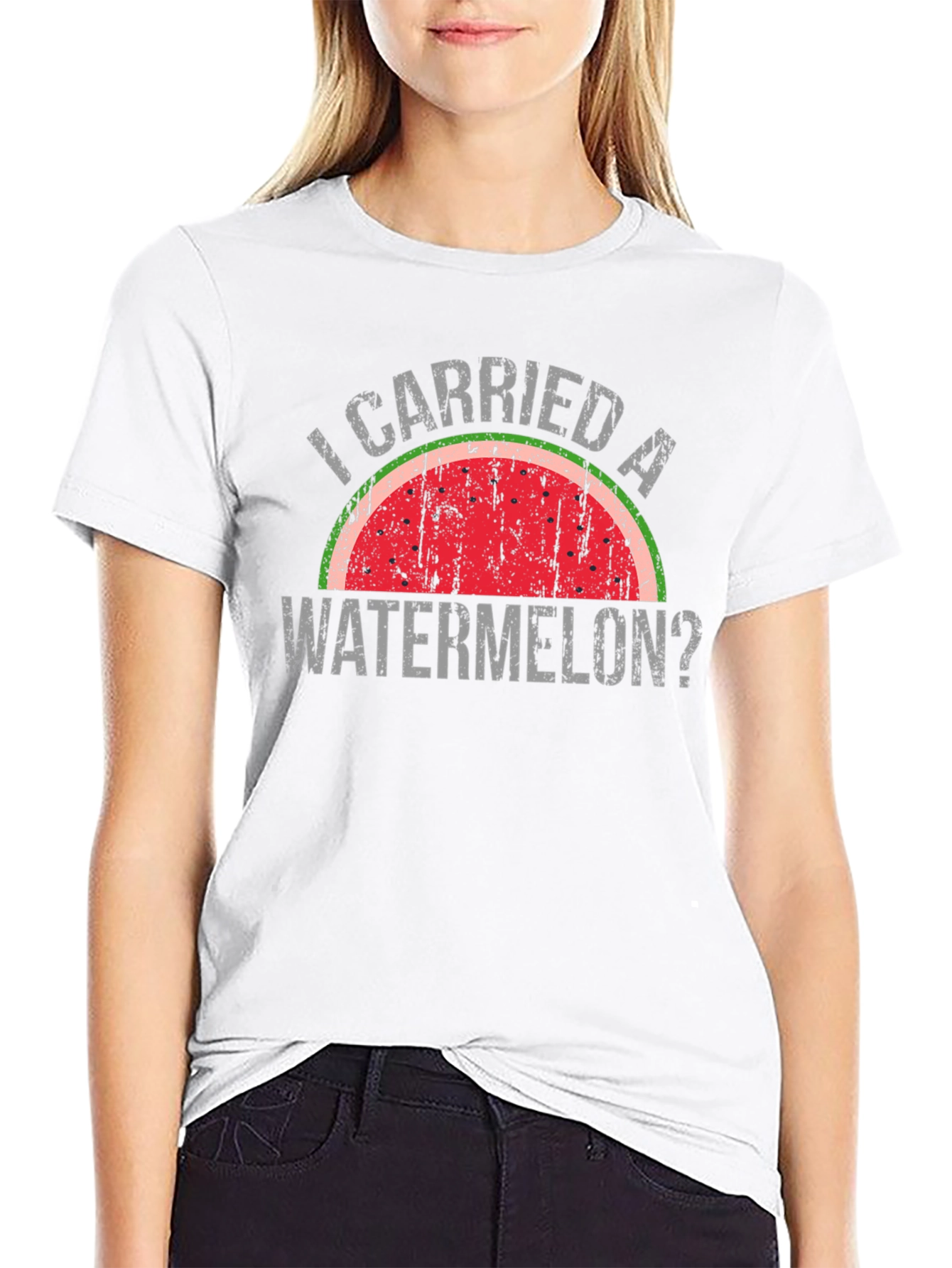 Black I Carried a Watermelon? T-Shirt - Retro Funny Movie Tee view 9