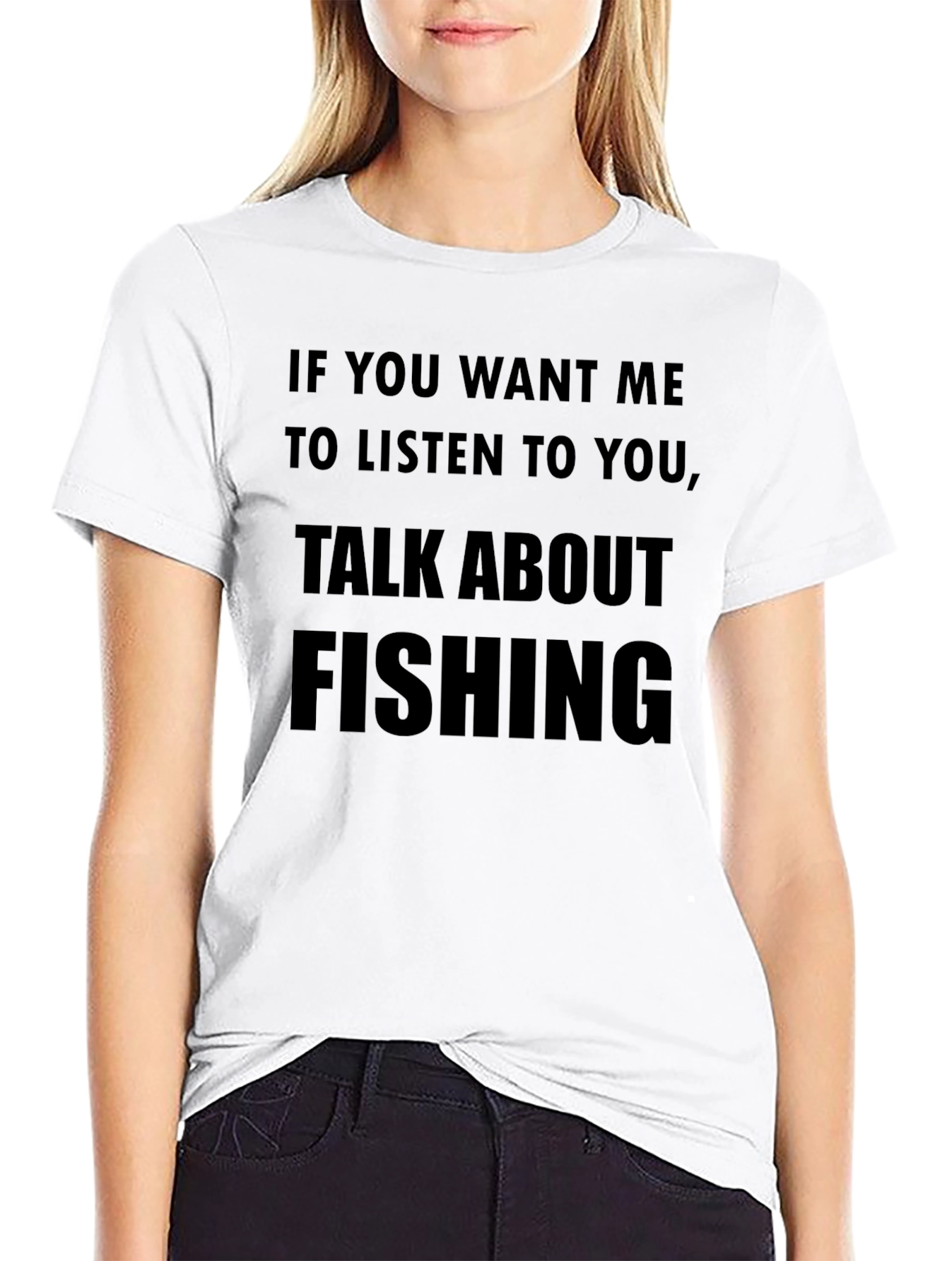 Black Fishing Talk Black T-Shirt - Mens Graphic Tee view 9