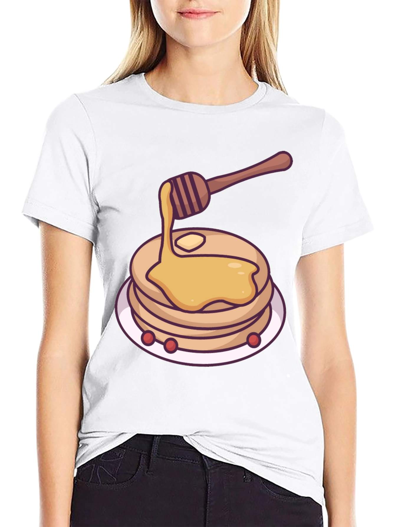 Black Pancake Graphic Tee - Delicious Style view 9