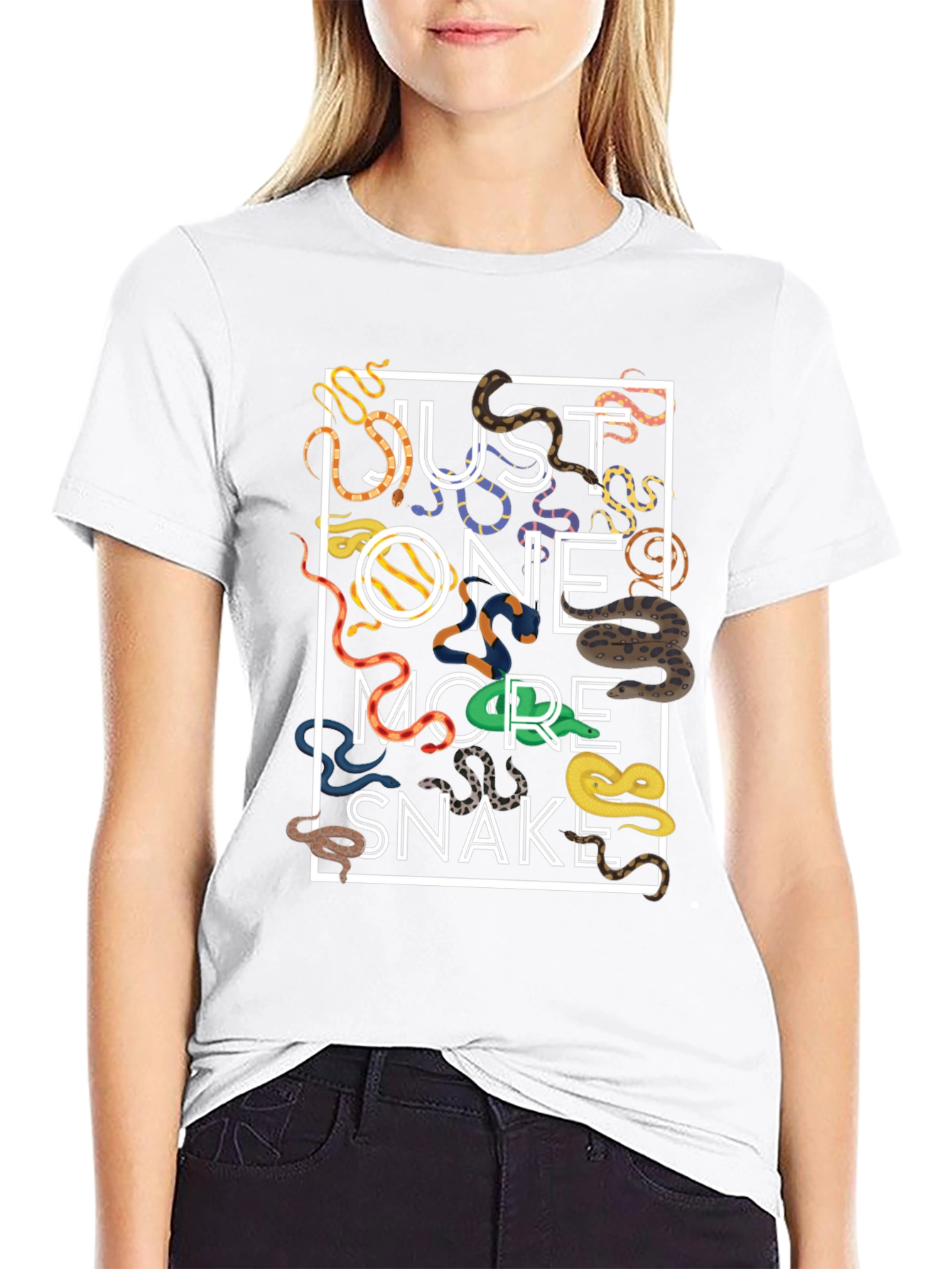 Black Just One More Snake T-Shirt - Unique Graphic Tee view 9