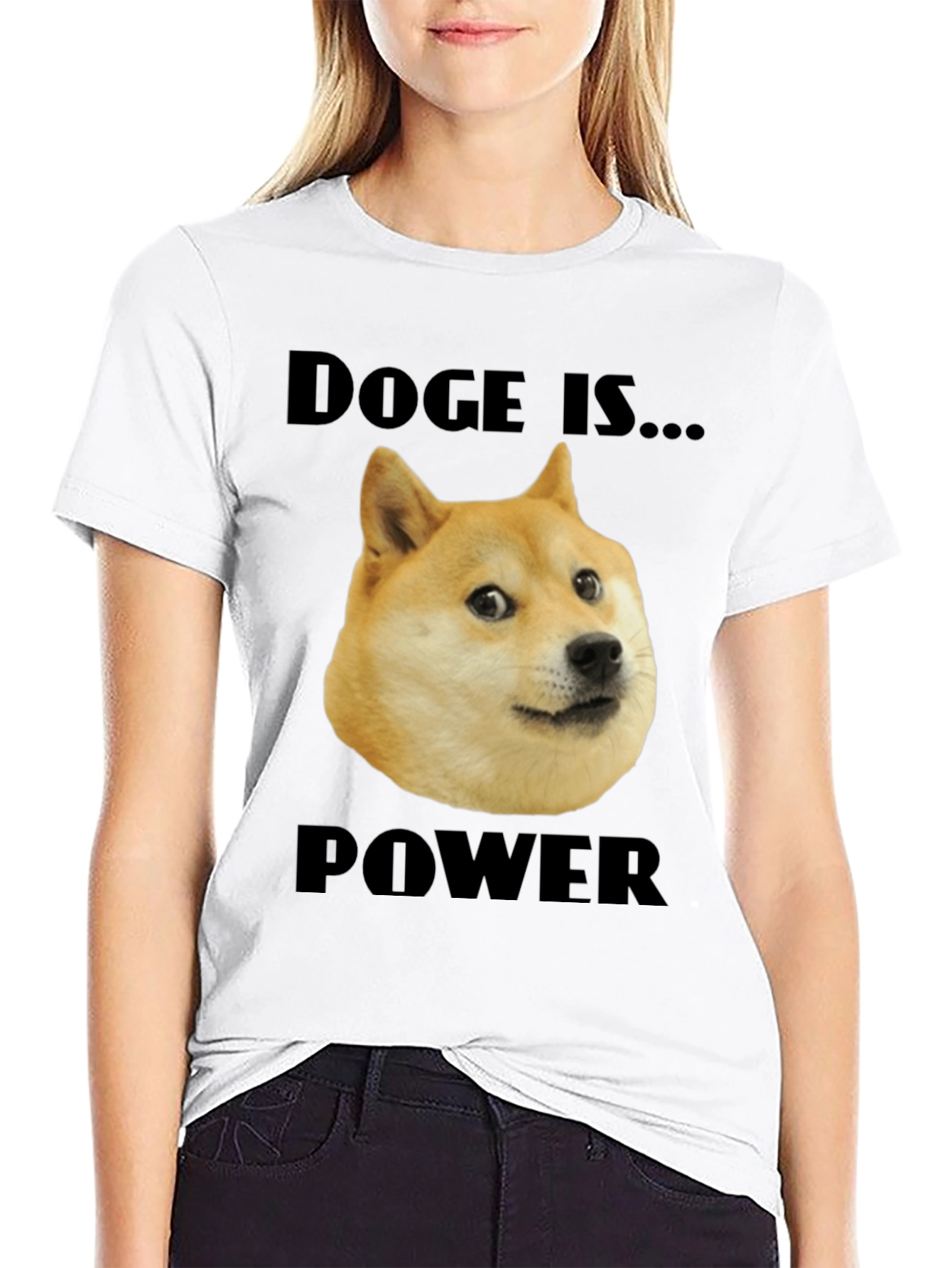 Black Doge is Power Black T-Shirt view 9