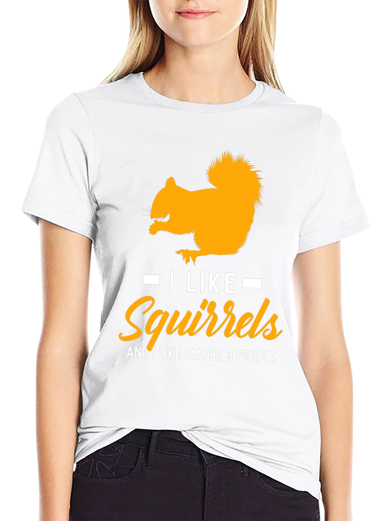 Black Squirrel Lover T-Shirt: "I Like Squirrels" view 9