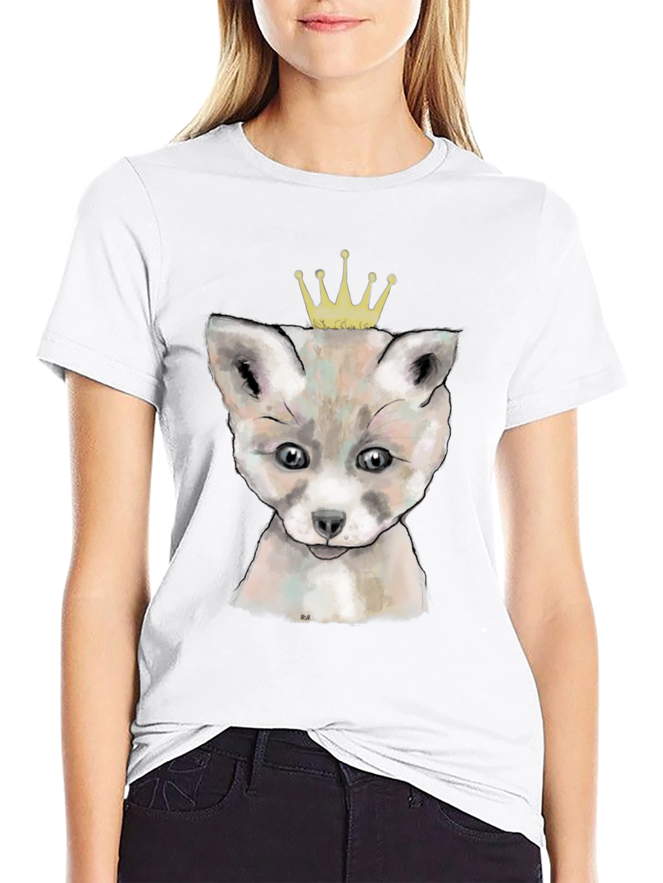 Black Fox Prince T-Shirt - Black view 9