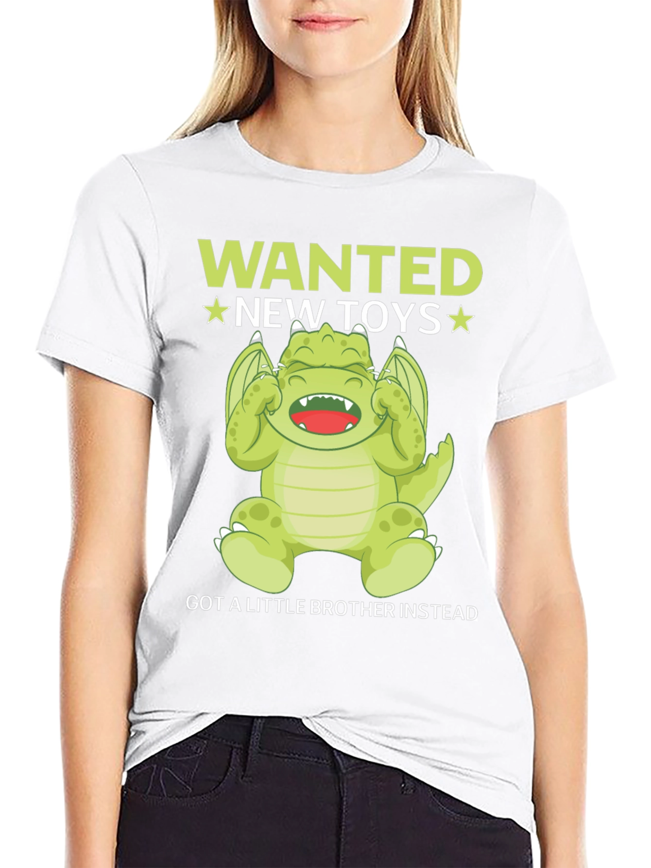 Black Wanted New Toys T-Shirt - Funny Dragon Tee view 9