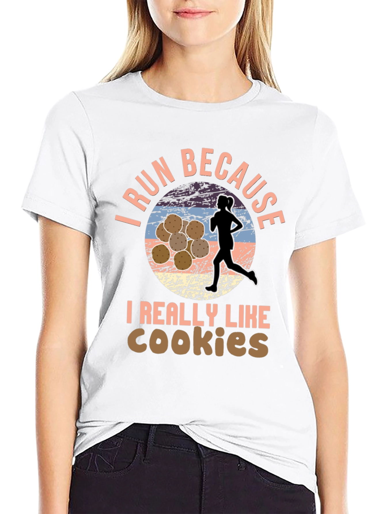 Black Run For Cookies T-Shirt, Funny Running Shirt view 9