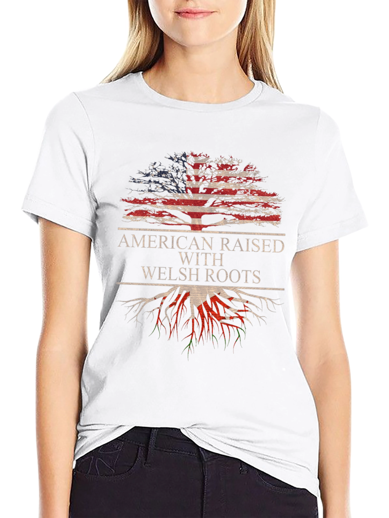 Black American Raised With Welsh Roots T-Shirt view 9