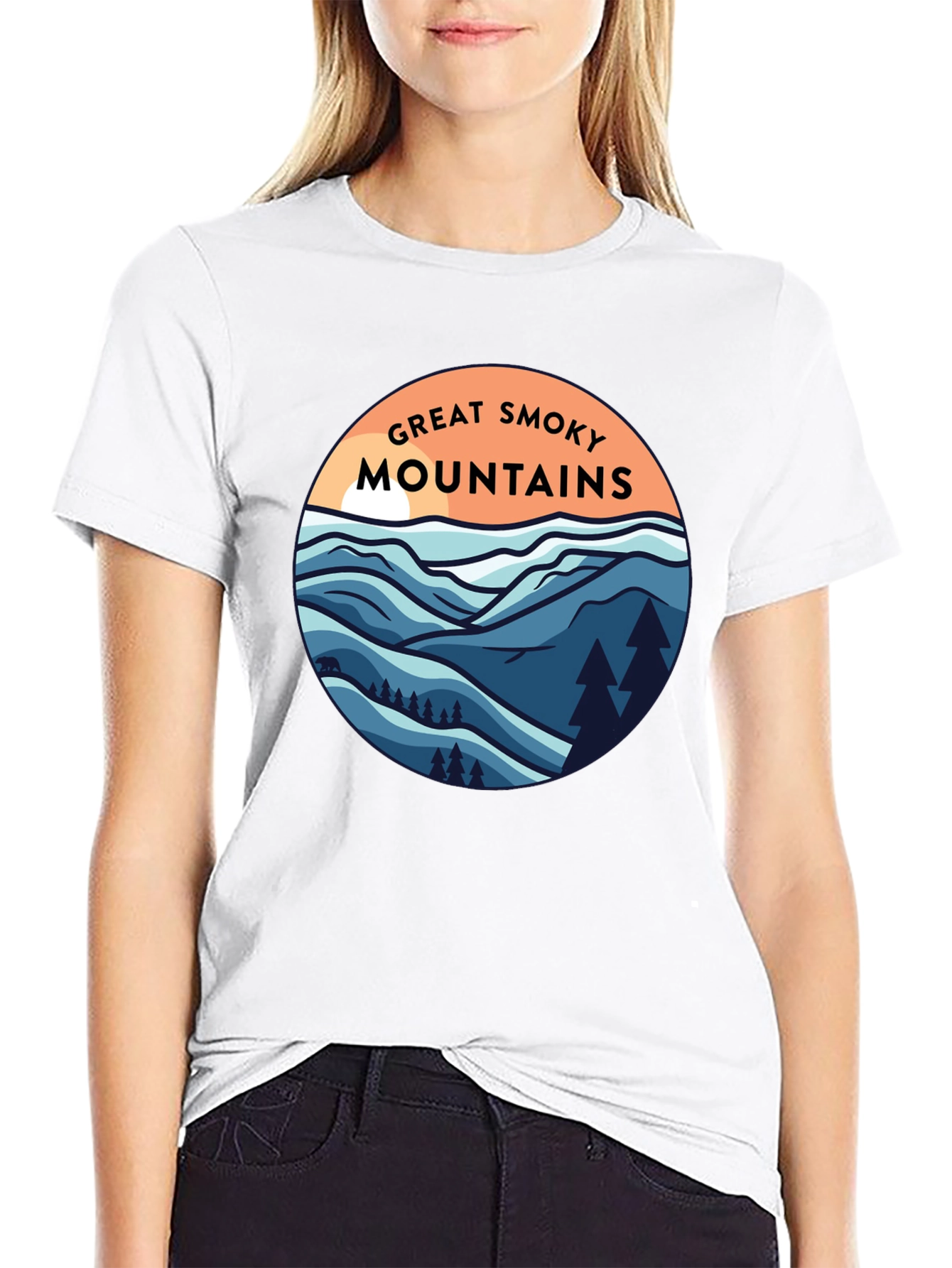 Black Great Smoky Mountains Graphic Tee - Black view 9