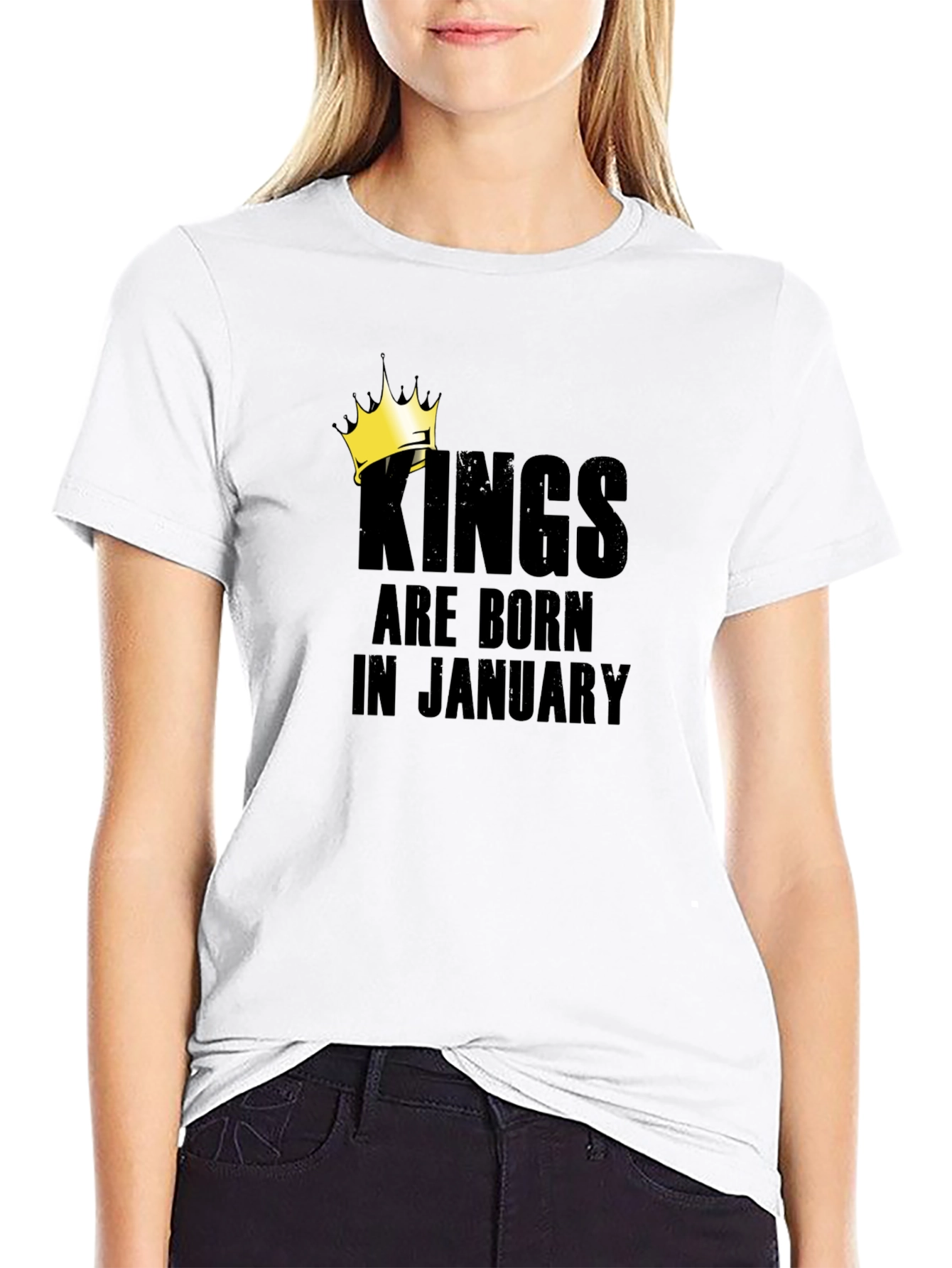 Black Kings Are Born In January Black T-Shirt view 9