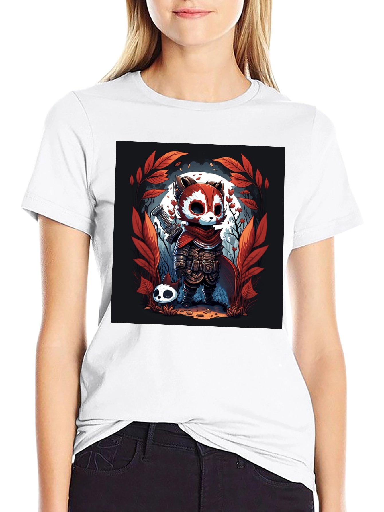 Black Guardian Raccoon Graphic T-Shirt view 9