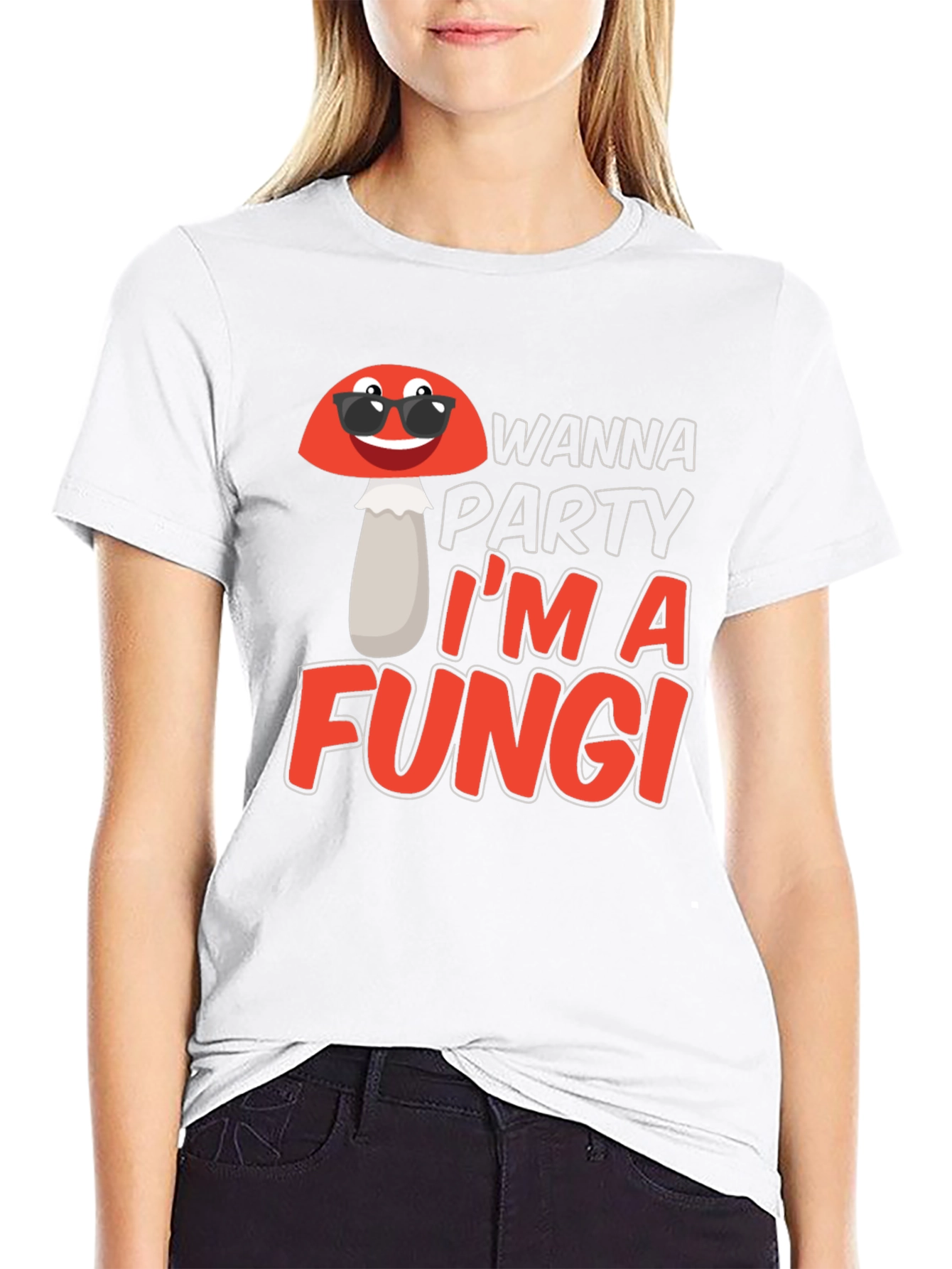 Black Funny Fungi Party T-Shirt view 9