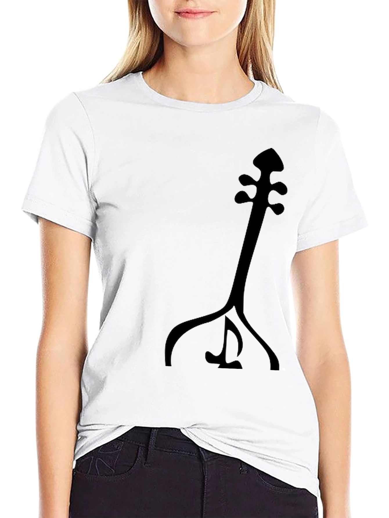 Black Abstract Musical Instrument Graphic T-Shirt view 9