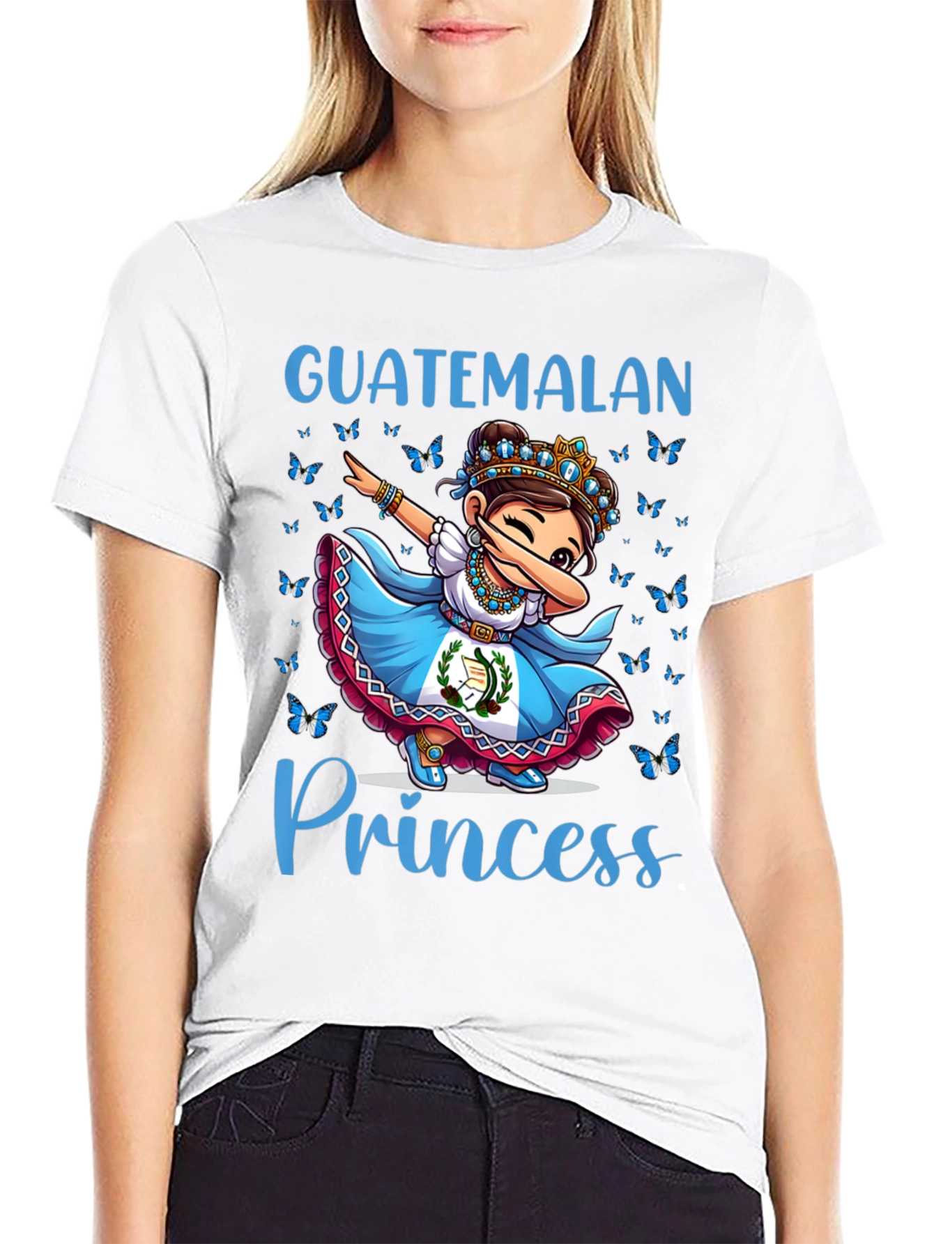 Black Guatemalan Princess T-Shirt view 9