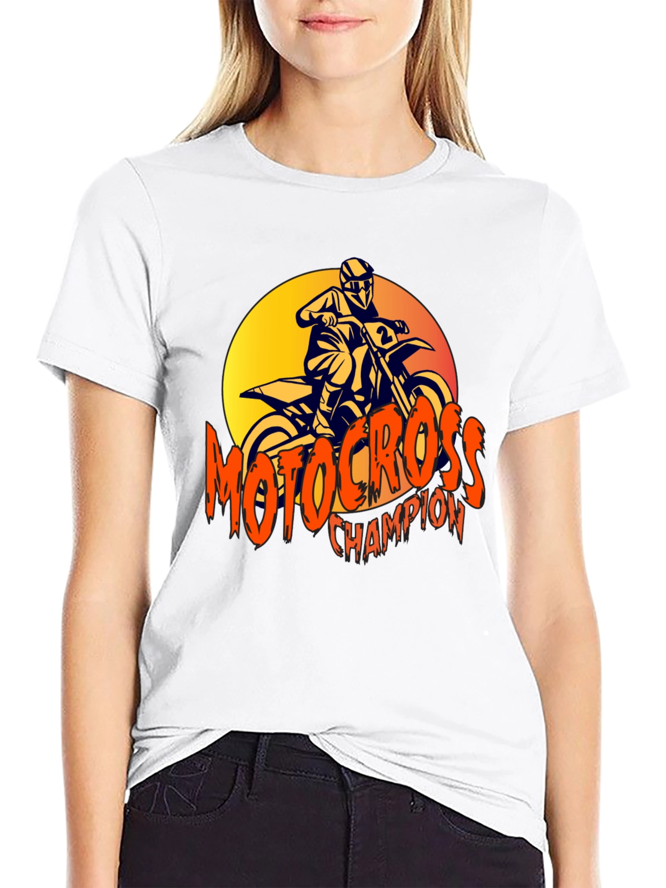 Black Motocross Champion Graphic Tee - Rider T-Shirt view 9