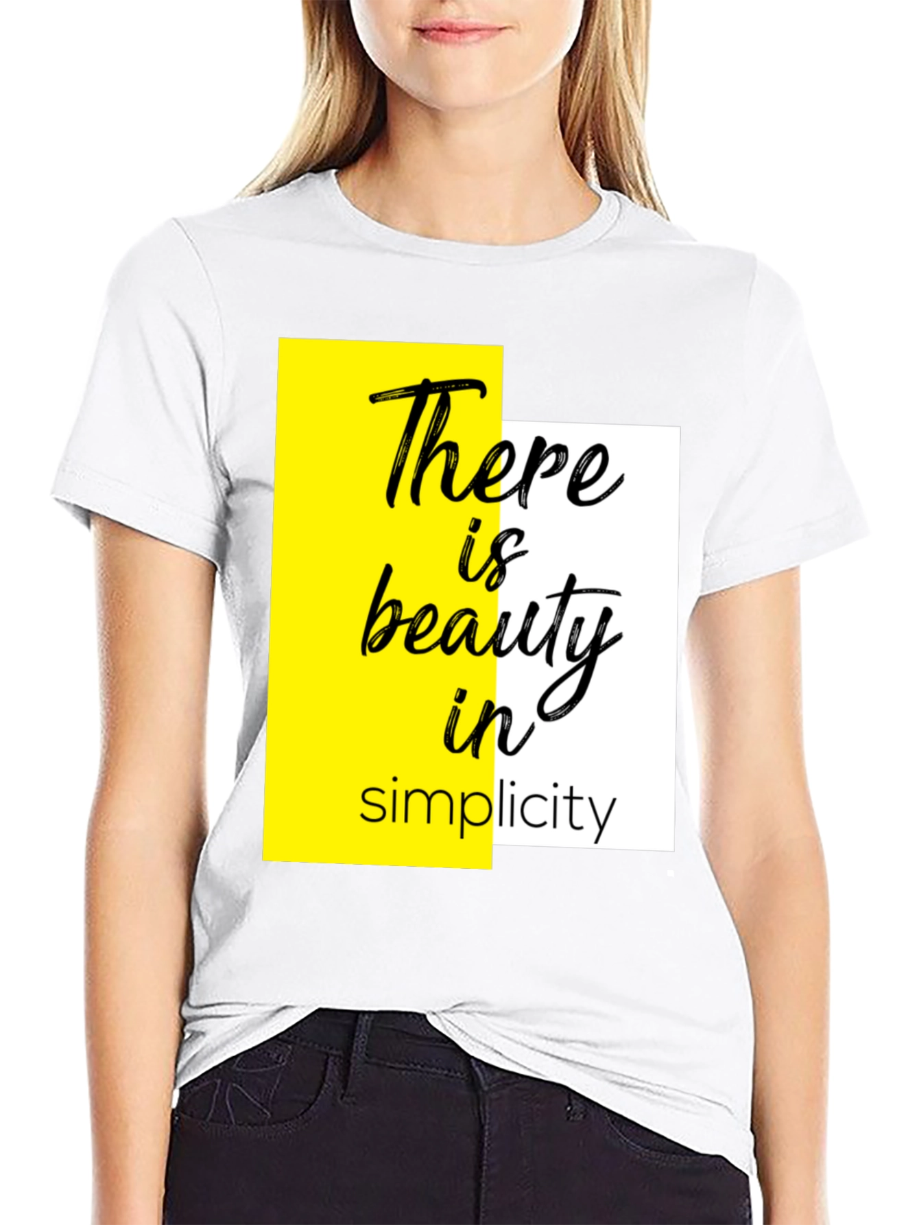 Black Beauty in Simplicity Black Graphic Tee view 9