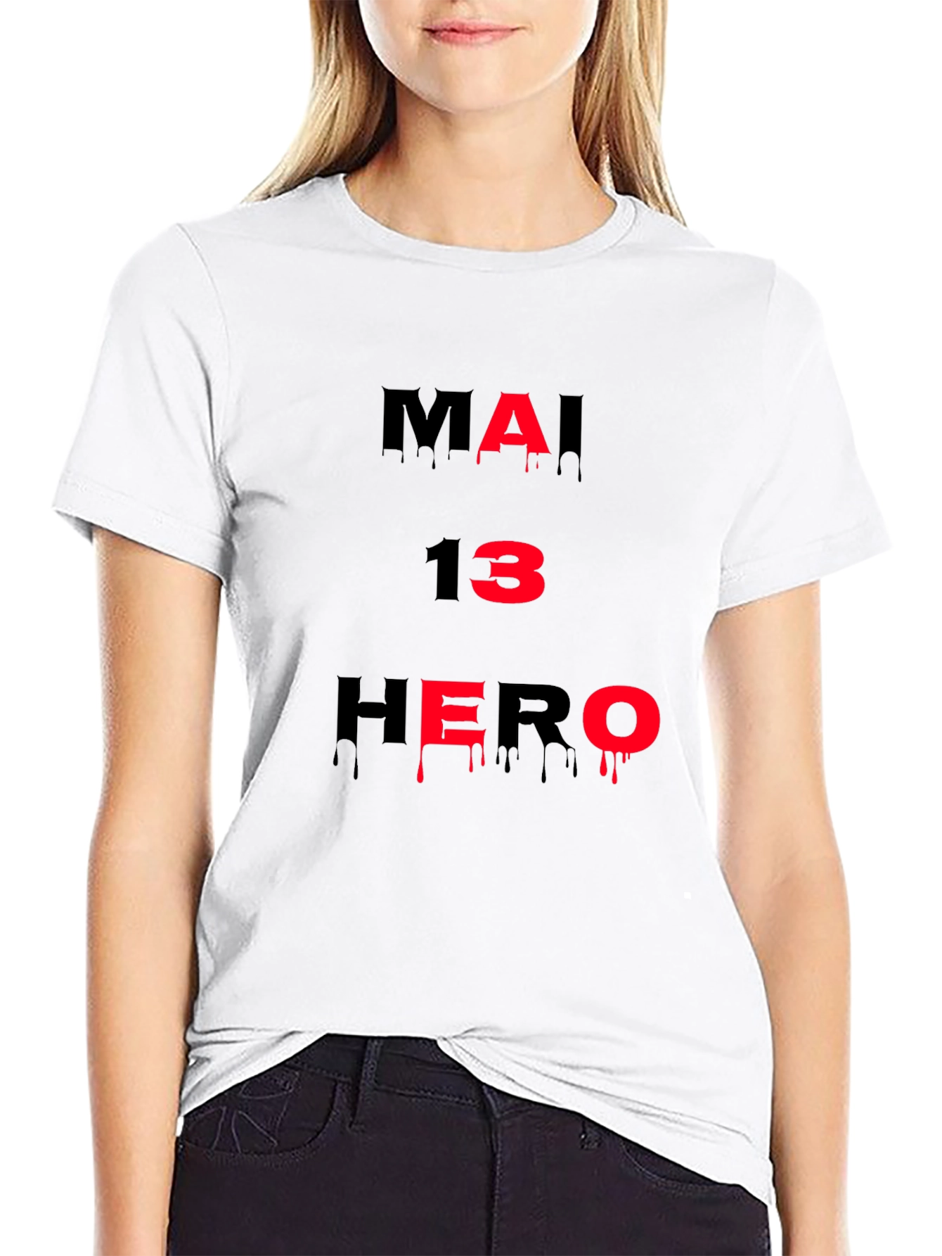Black MAI 13 HERO Graphic T-Shirt view 9