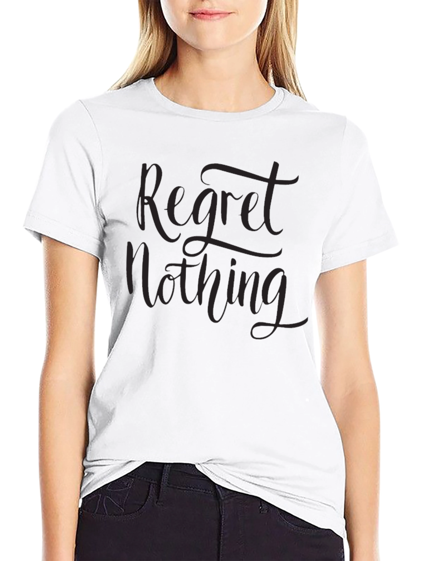 Black Regret Nothing Graphic Tee - Men's Black T-Shirt view 9