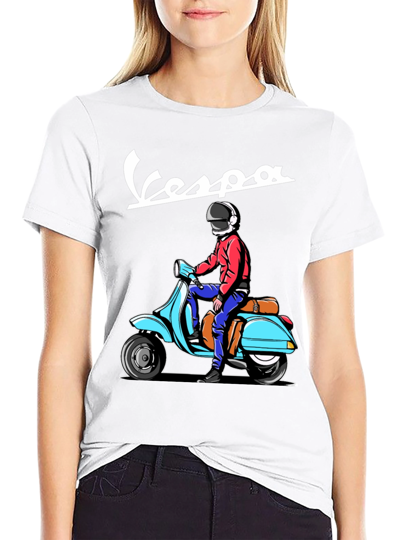 Cool Vespa Rider T-Shirt - 9