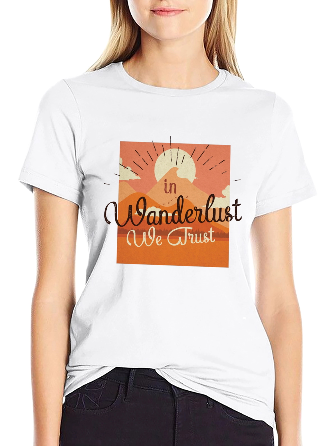 Black Wanderlust Graphic Tee - Adventure Awaits! view 9