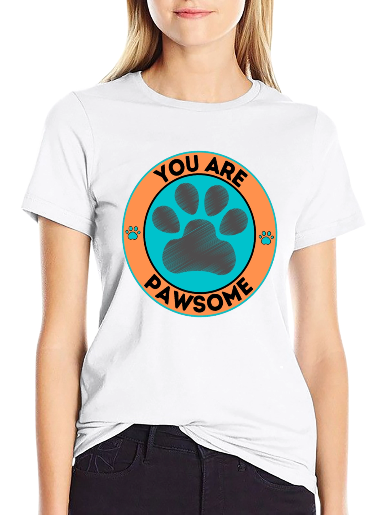 Black Pawsome Graphic Tee - Dog Lover T-Shirt view 9