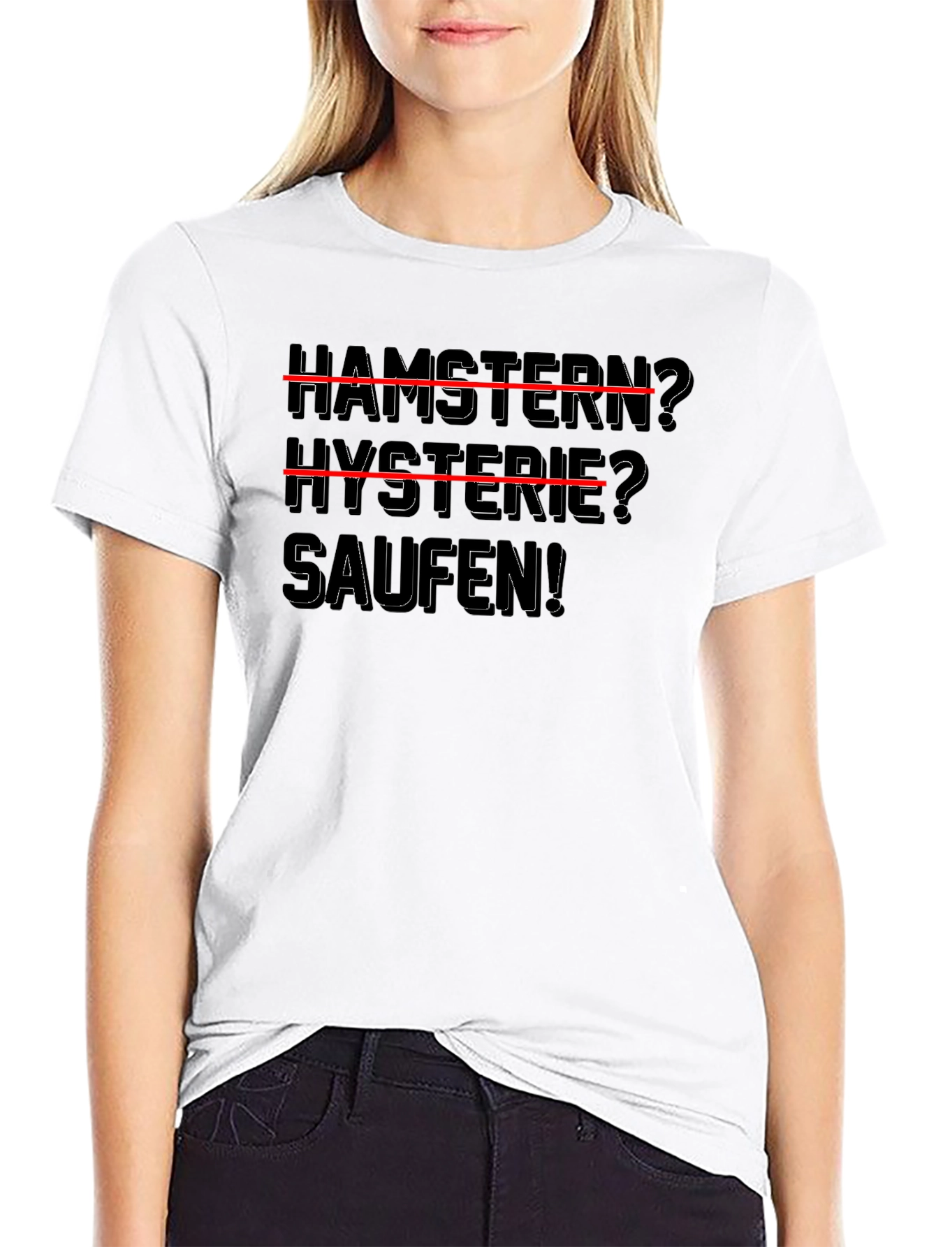 Black Hamstern? Hysterie? Saufen! T-Shirt view 9