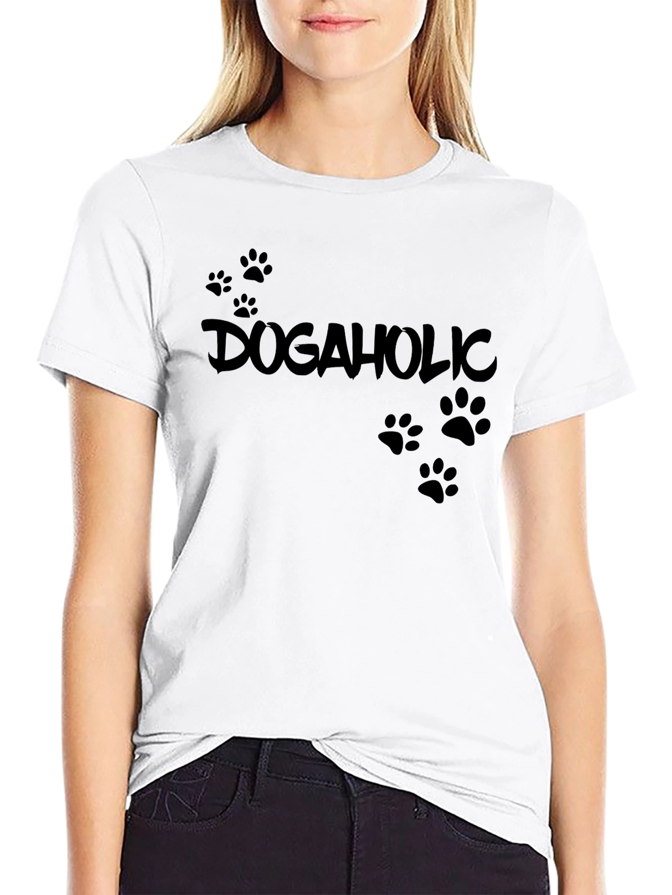 Dogaholic T-Shirt - Black Cotton Tee - 9