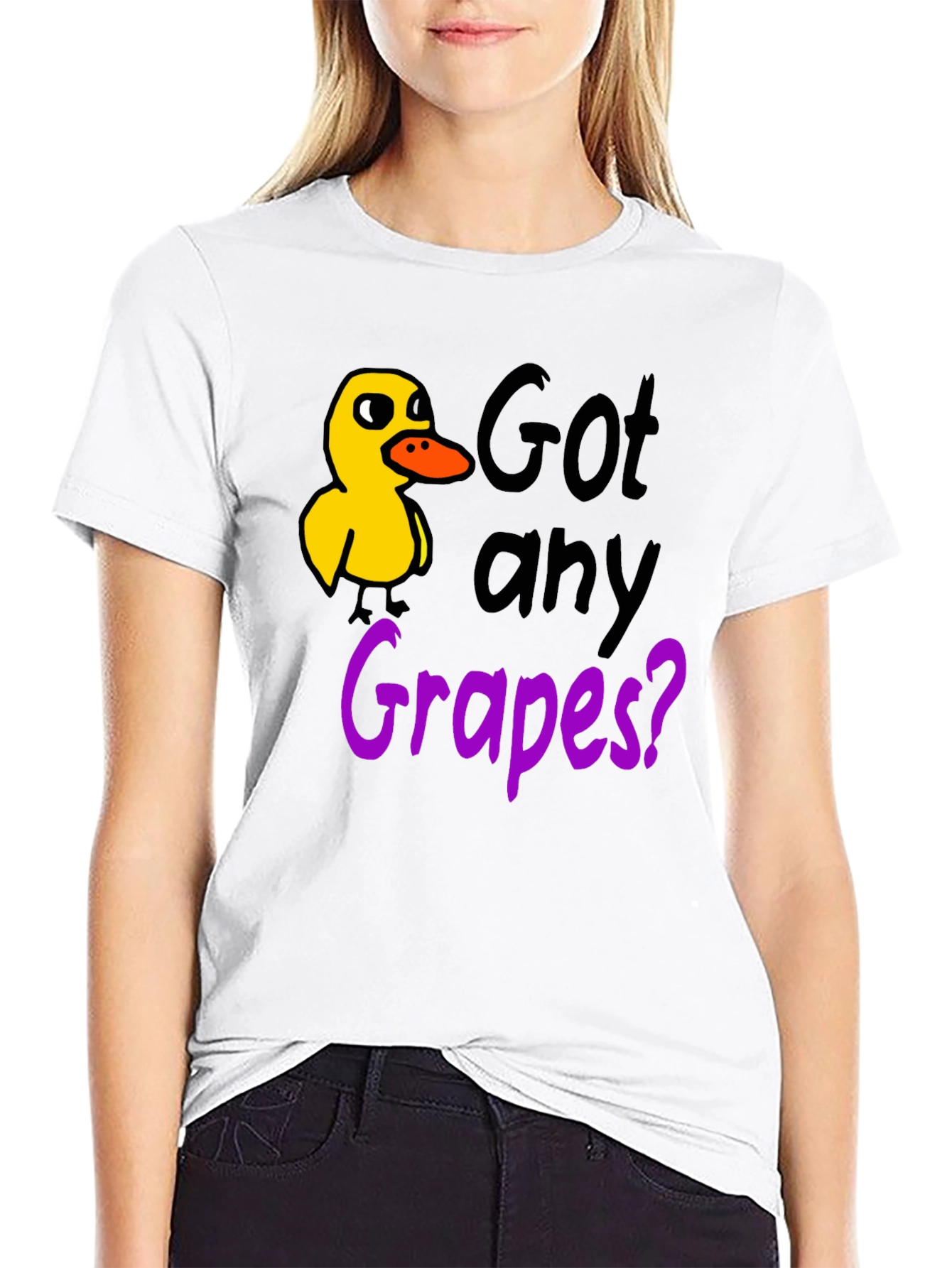 Black Got Any Grapes? Duck T-Shirt view 9