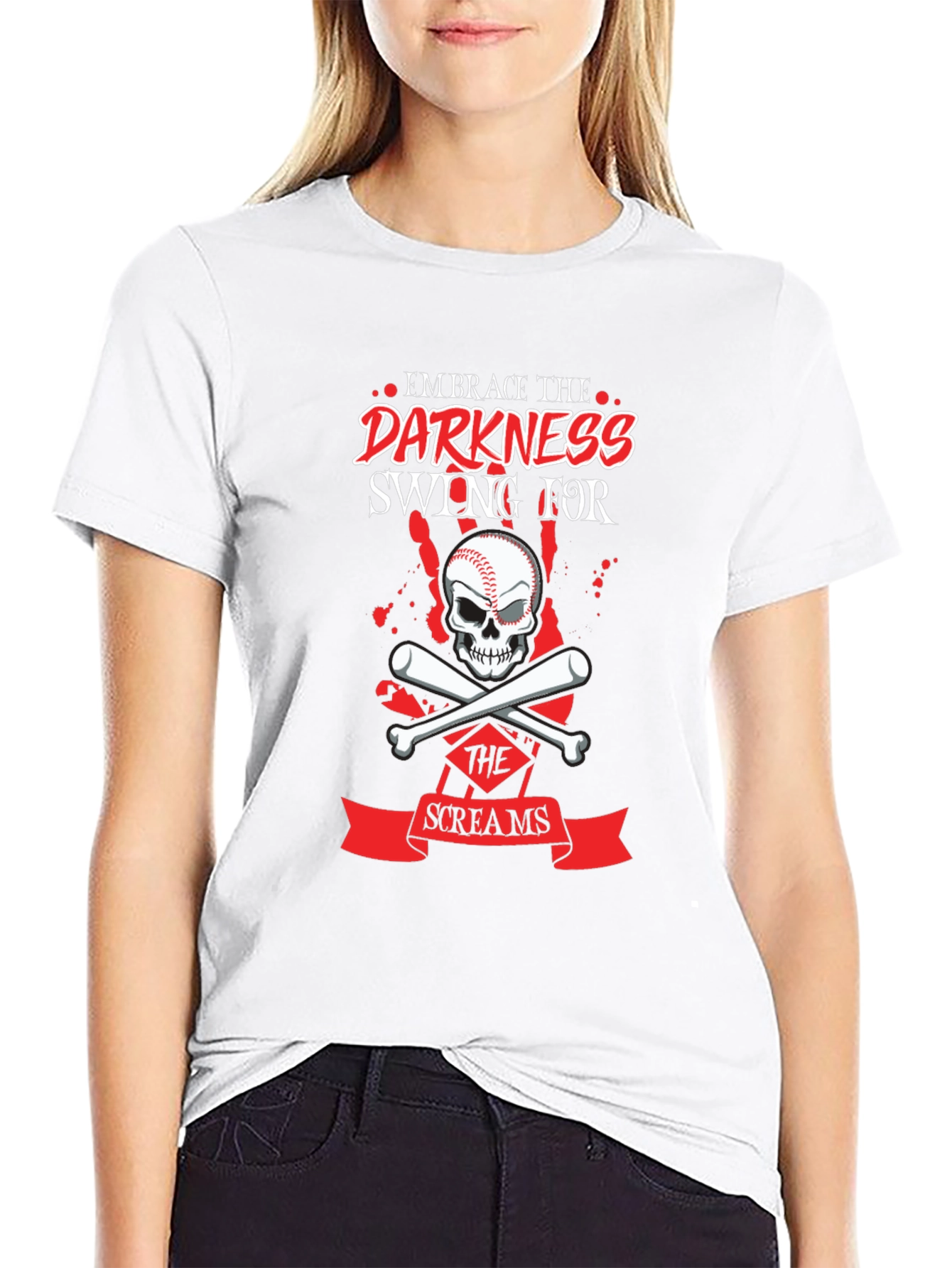 Black Embrace the Darkness Graphic Tee view 9