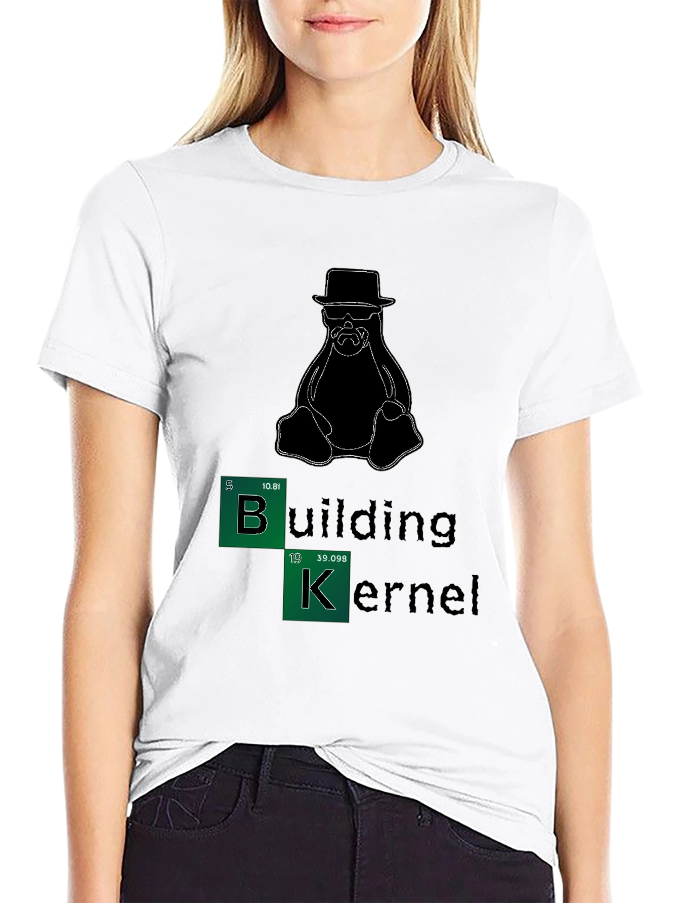 Black Building Kernel Breaking Bad Penguin T-Shirt view 9