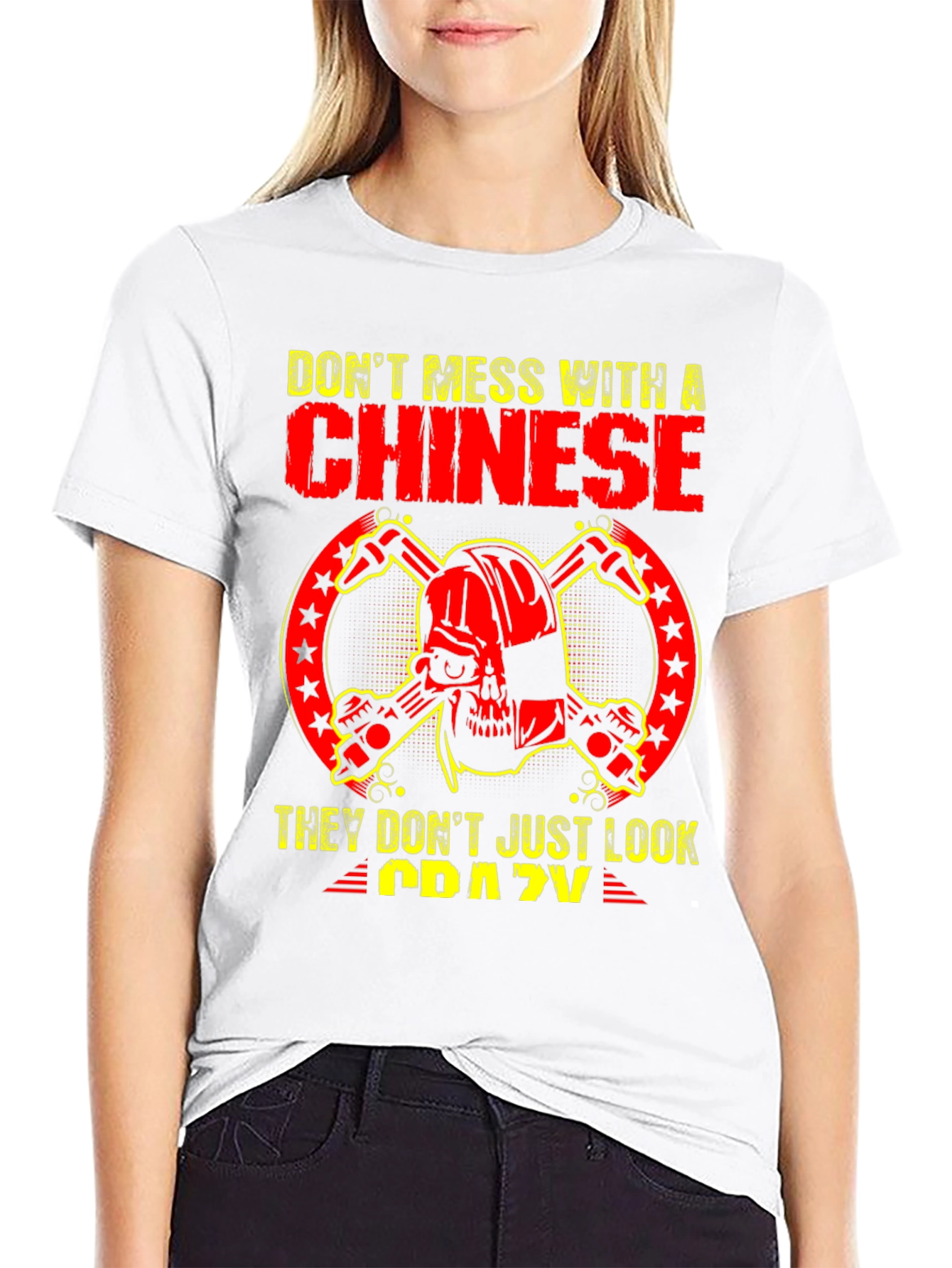 Black Don't Mess With a Chinese T-Shirt view 9