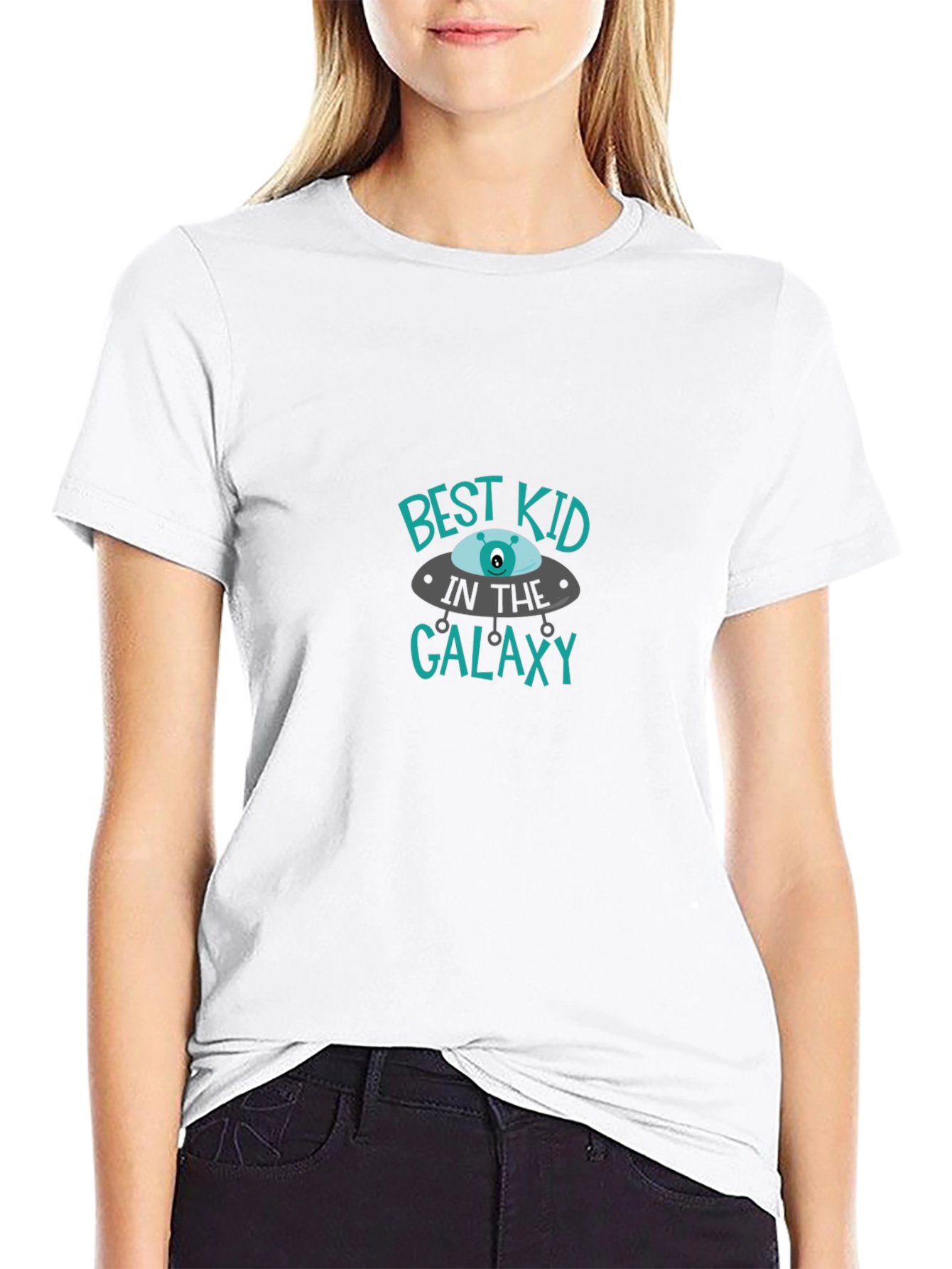 Black Best Kid in the Galaxy T-Shirt - Black view 9