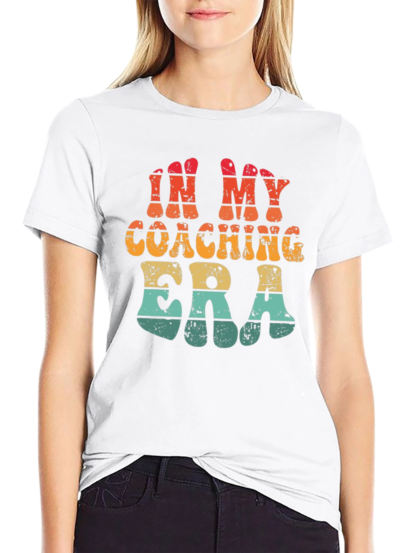 Black In My Coaching Era Retro Graphic T-Shirt view 9