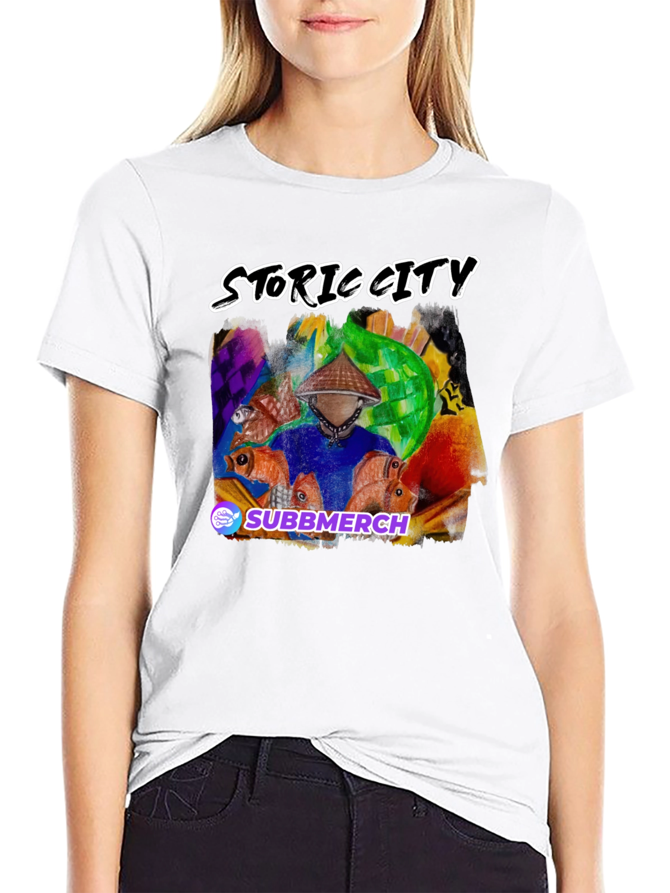 Black Storig City Graphic Tee - Unique Design view 9
