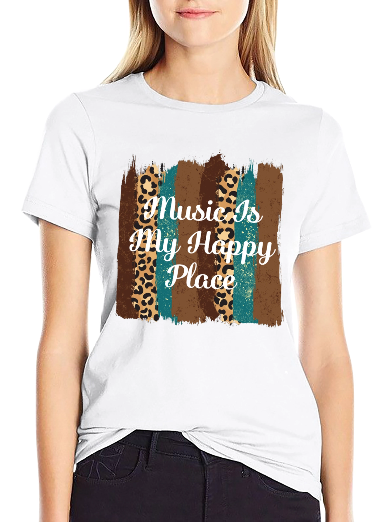 Black Music Is My Happy Place T-Shirt view 9