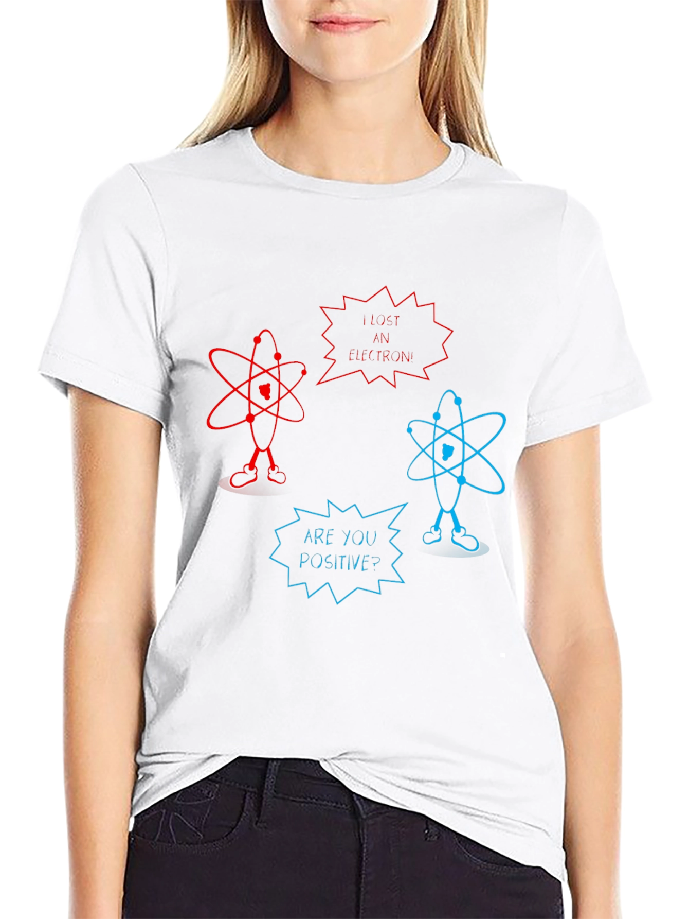 Black Funny Science Pun T-Shirt - Lost an Electron? view 9