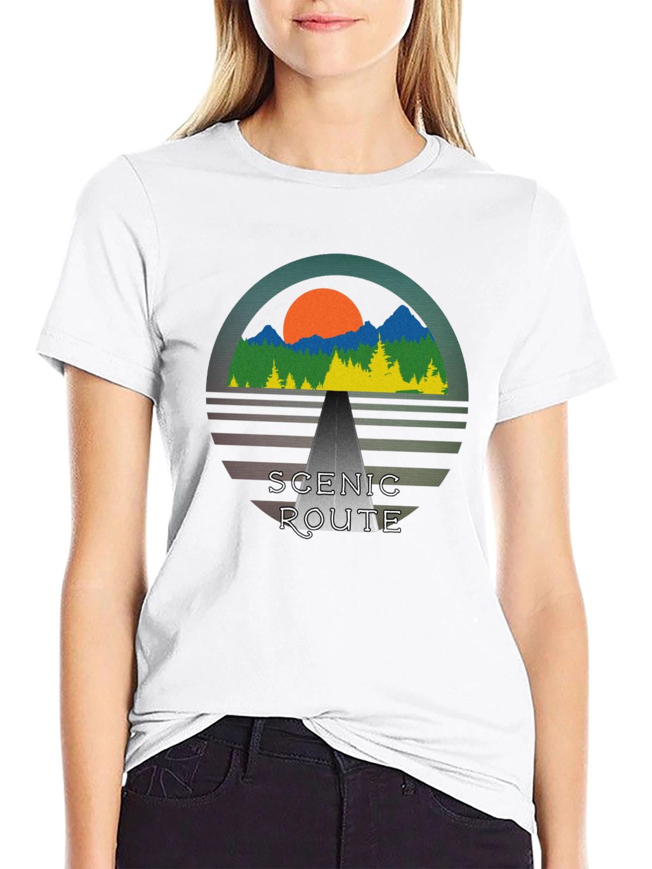 Scenic Route Graphic T-Shirt - Nature Adventure Tee - 9