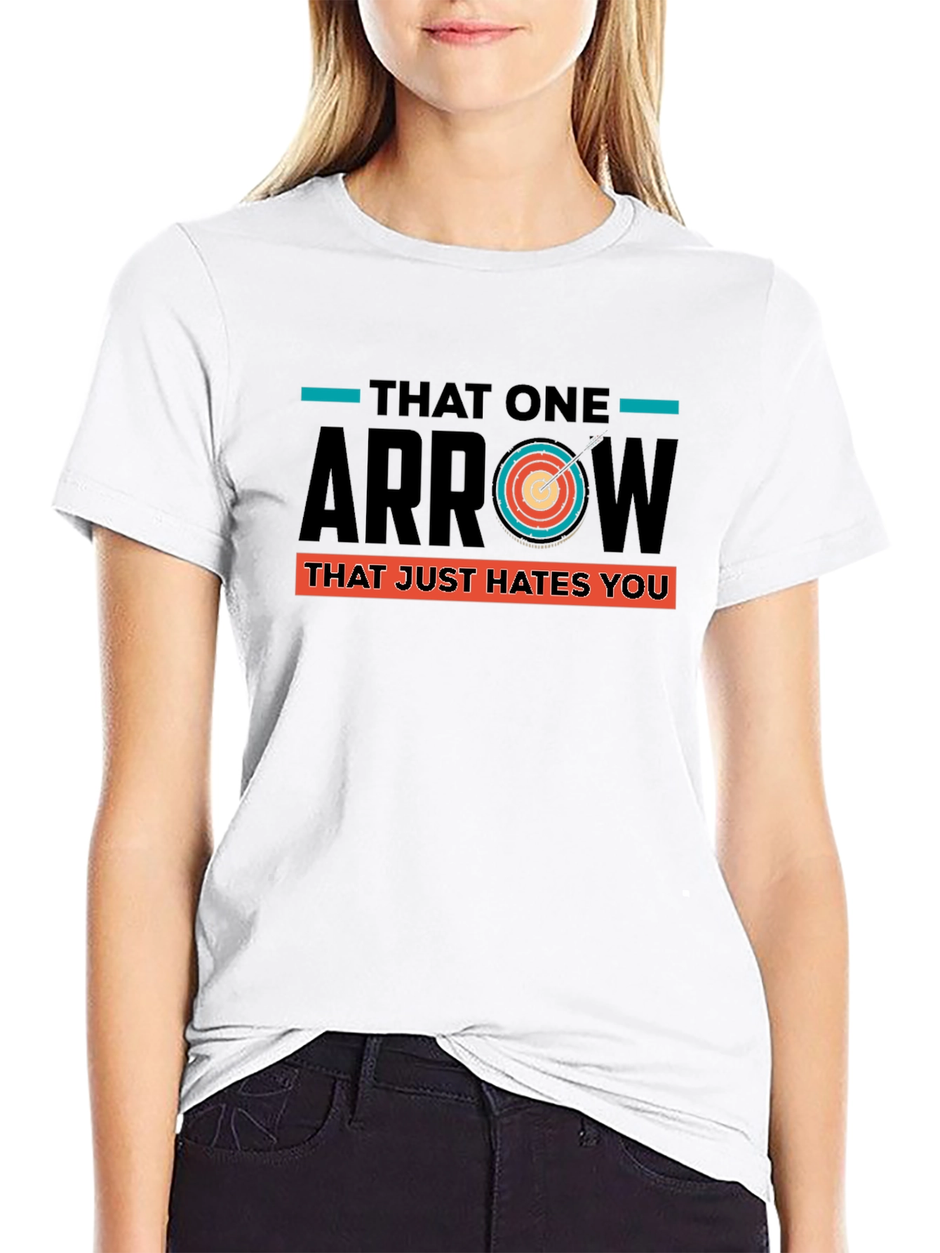 Black That One Arrow Hates You T-Shirt, Archery Humor view 9