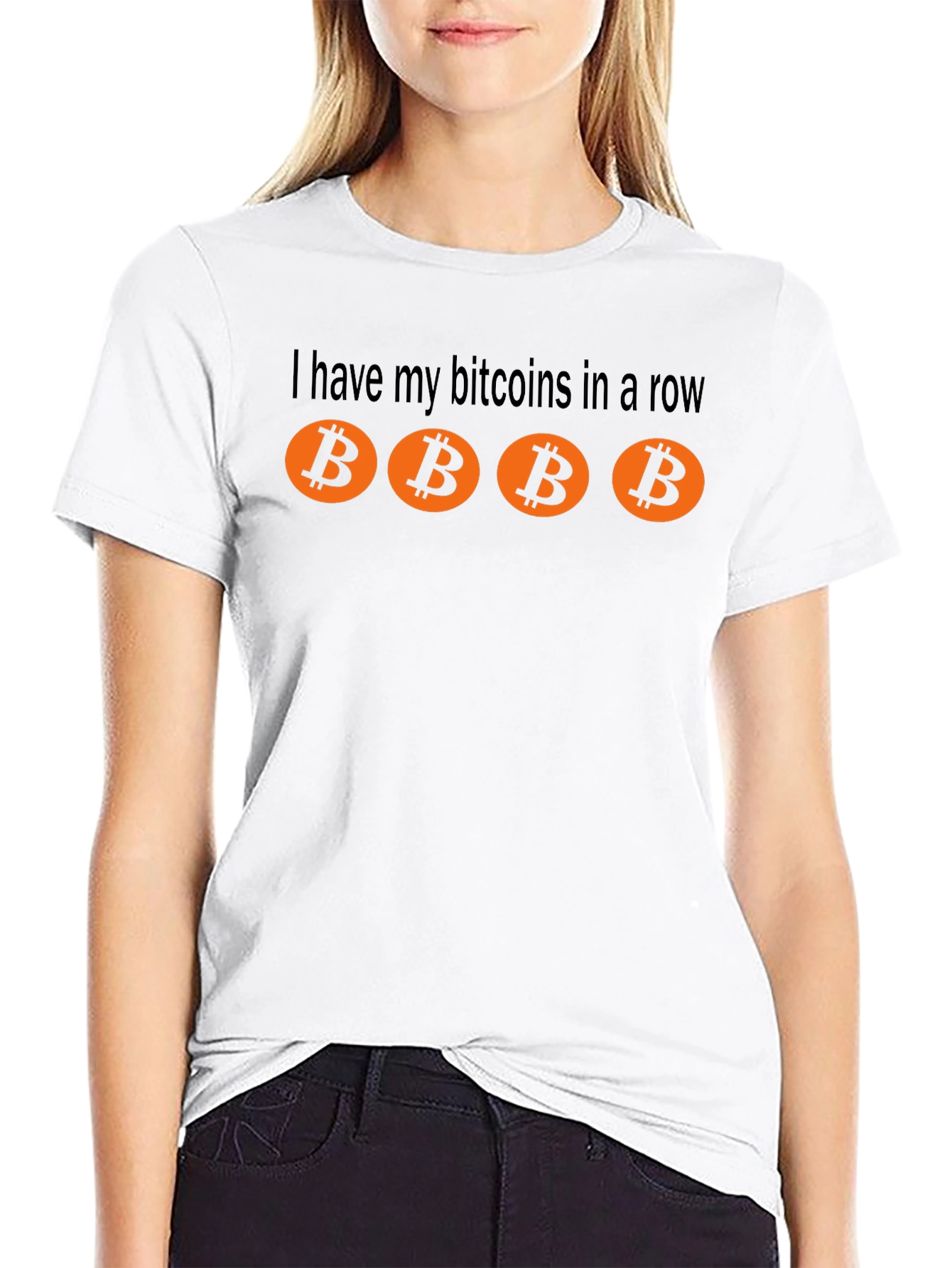 Black Bitcoin Cryptocurrency Graphic Tee - Black view 9