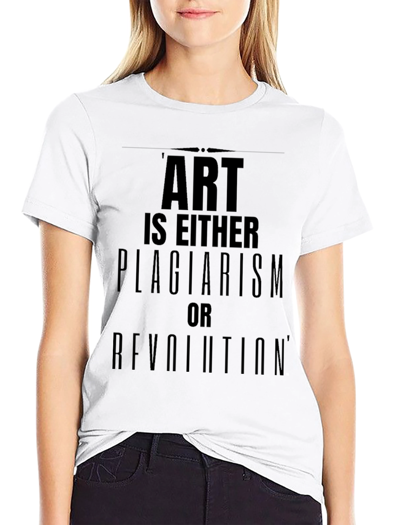 Black Art is Either Plagiarism or Revolution T-Shirt view 9