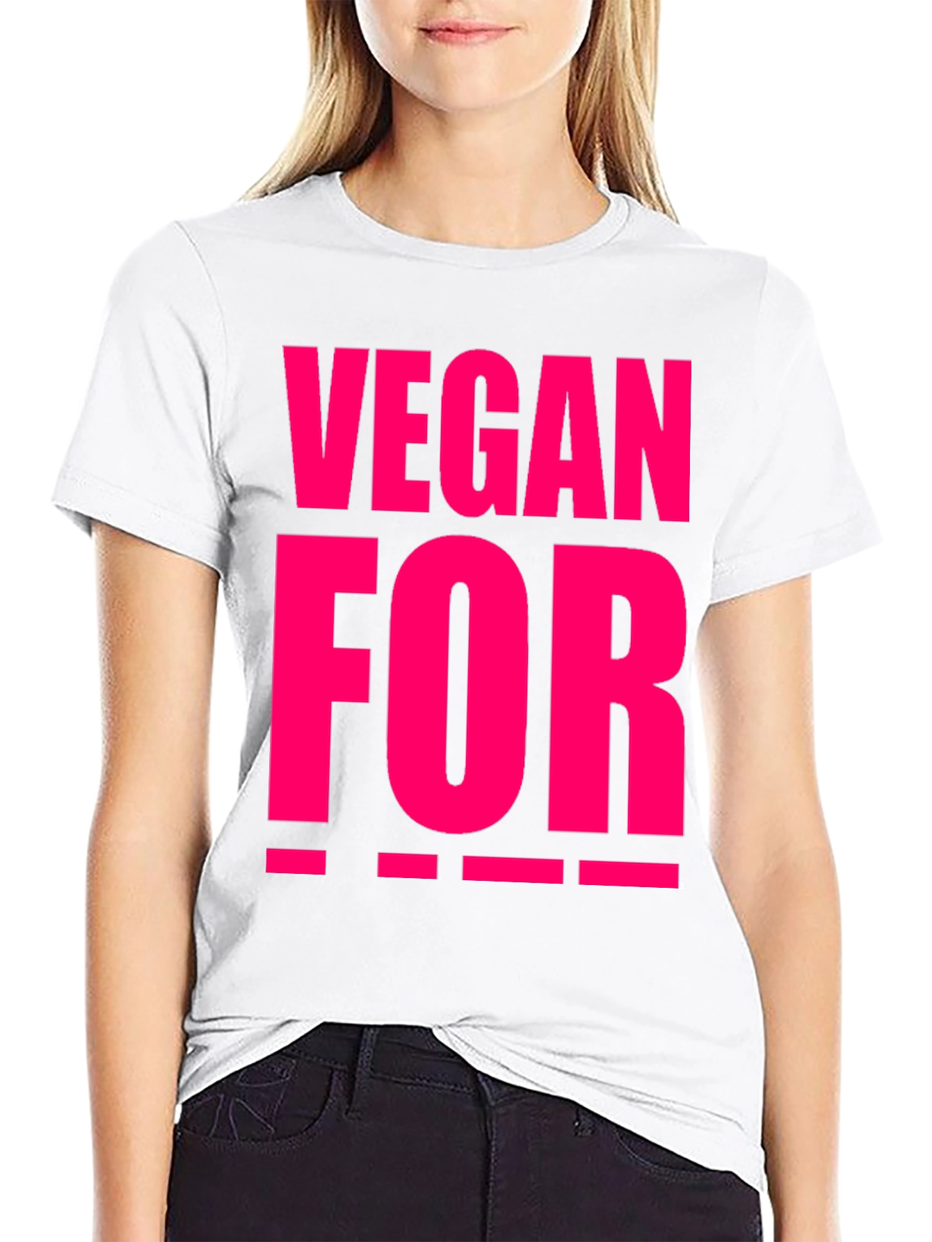 Black Vegan For ___ T-Shirt view 9