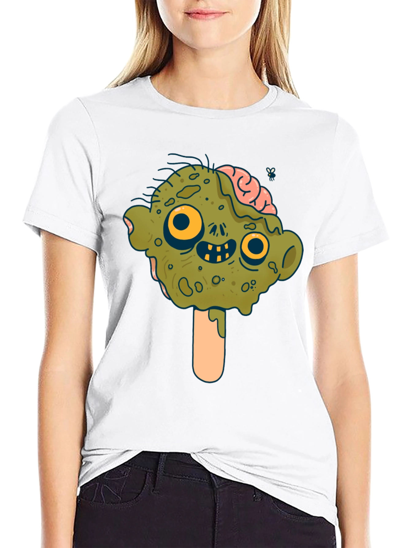 Black Zombie Ice Cream T-Shirt - Brain Freeze! view 9