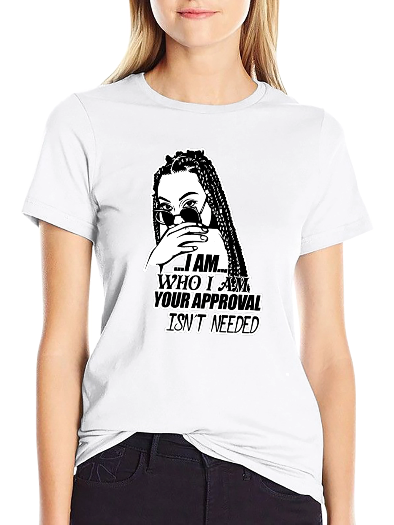 Black I Am Who I Am Graphic Tee view 9