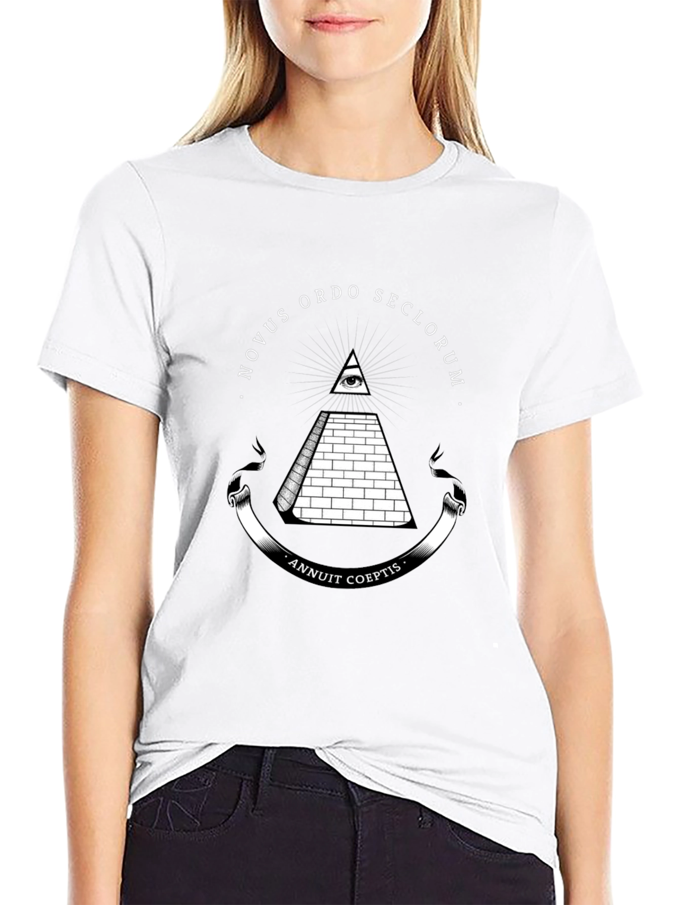 Black Novus Ordo Seclorum Graphic T-Shirt view 9