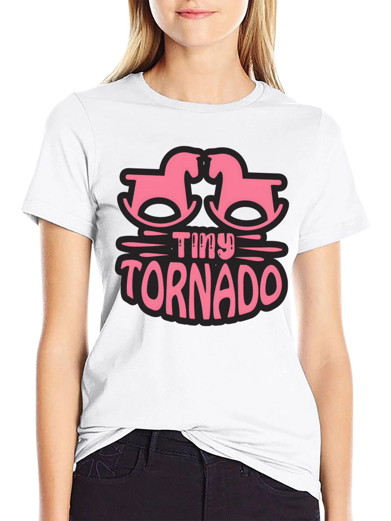 Black Tiny Tornado Rocking Horse Graphic Tee view 9