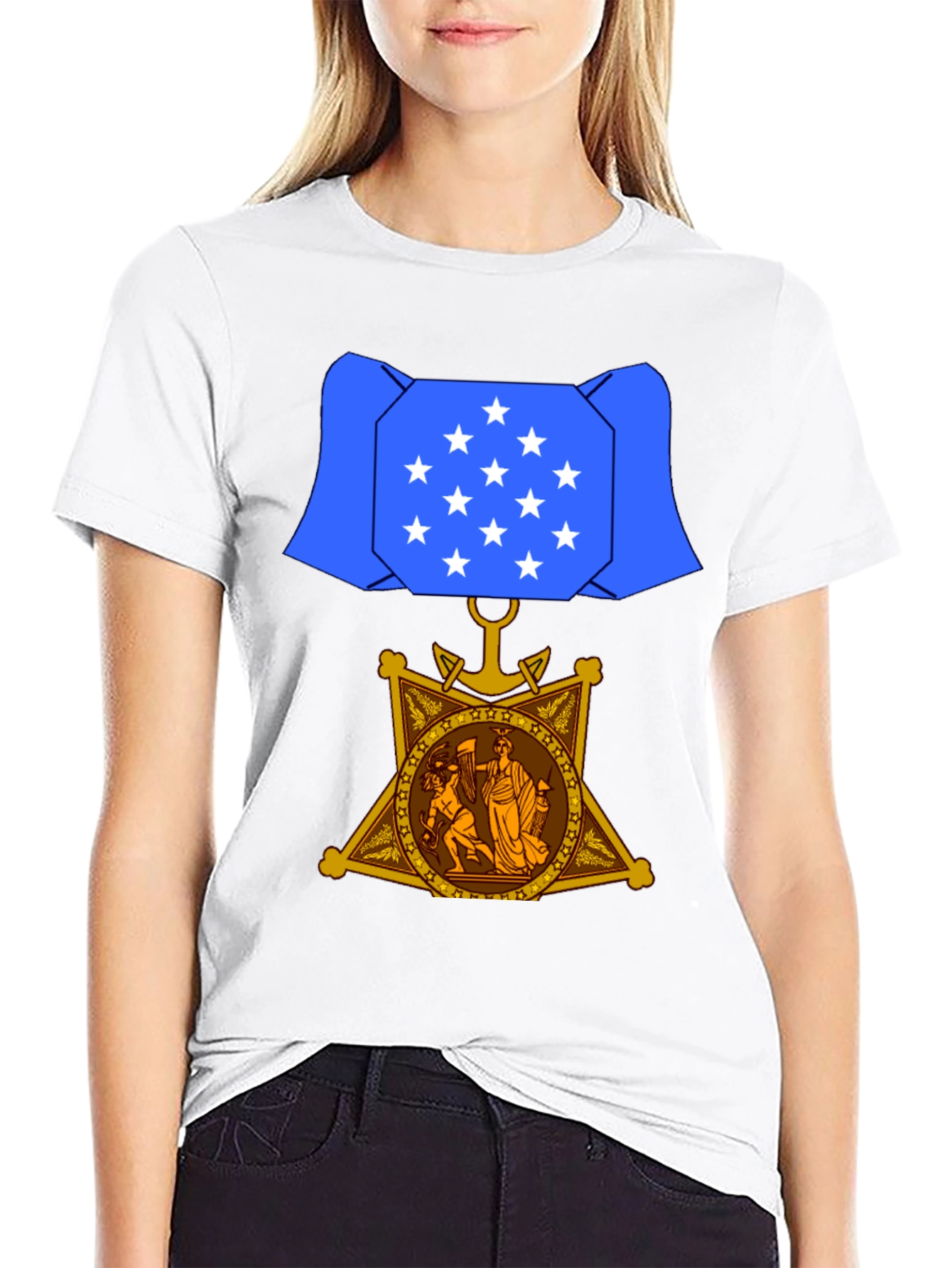Patriotic Medal Graphic T-Shirt - 9