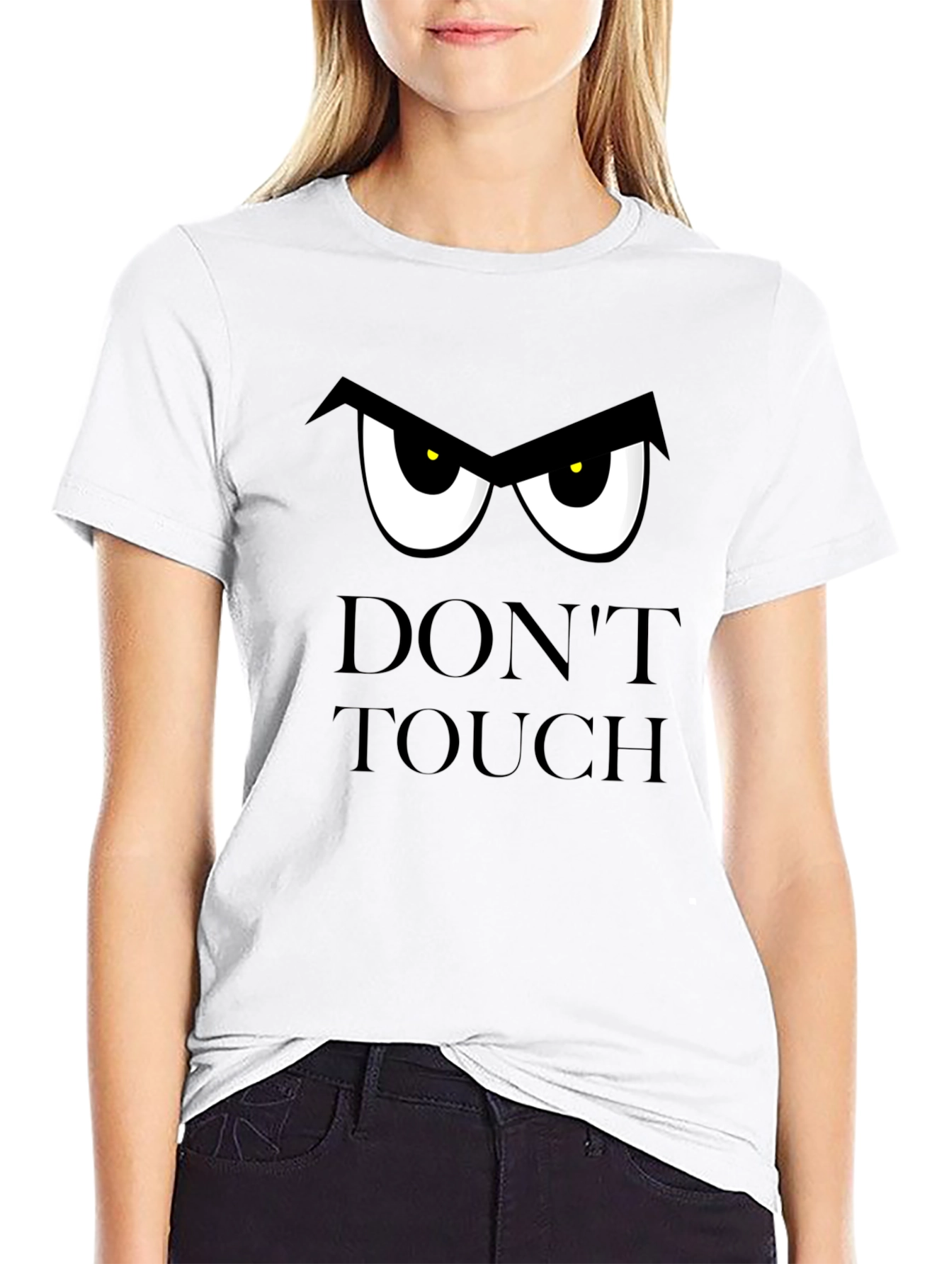 Black Don't Touch T-Shirt: Funny Graphic Tee view 9