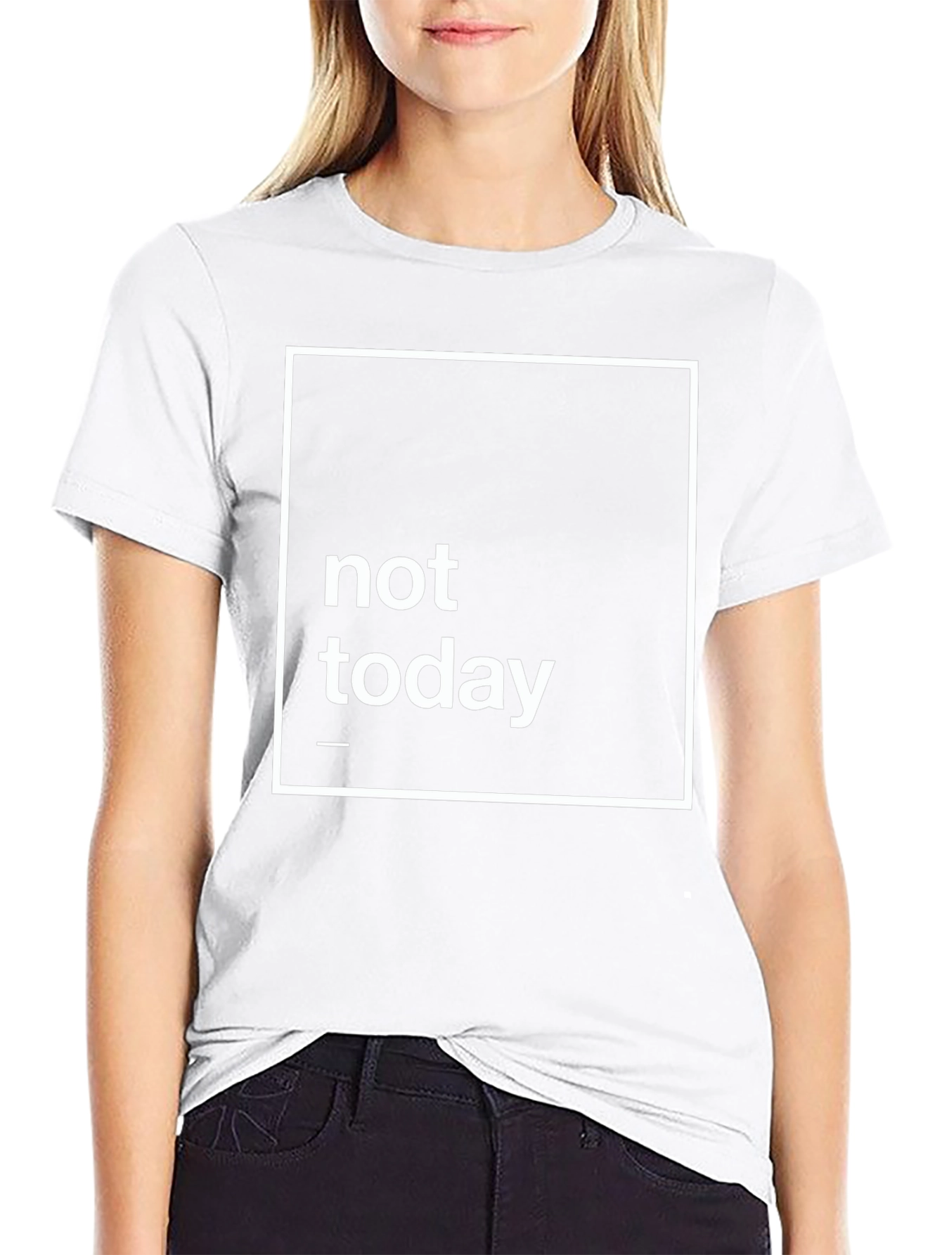 Black Not Today Graphic Tee - Black Casual T-Shirt view 9